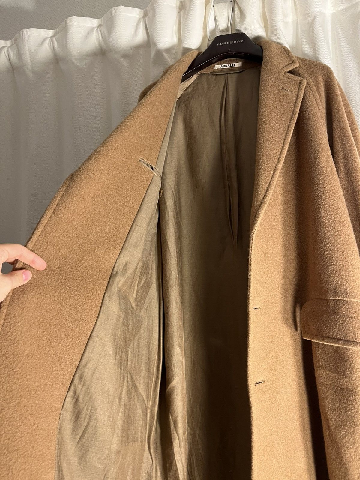 Auralee Baby Camel Chesterfield coat