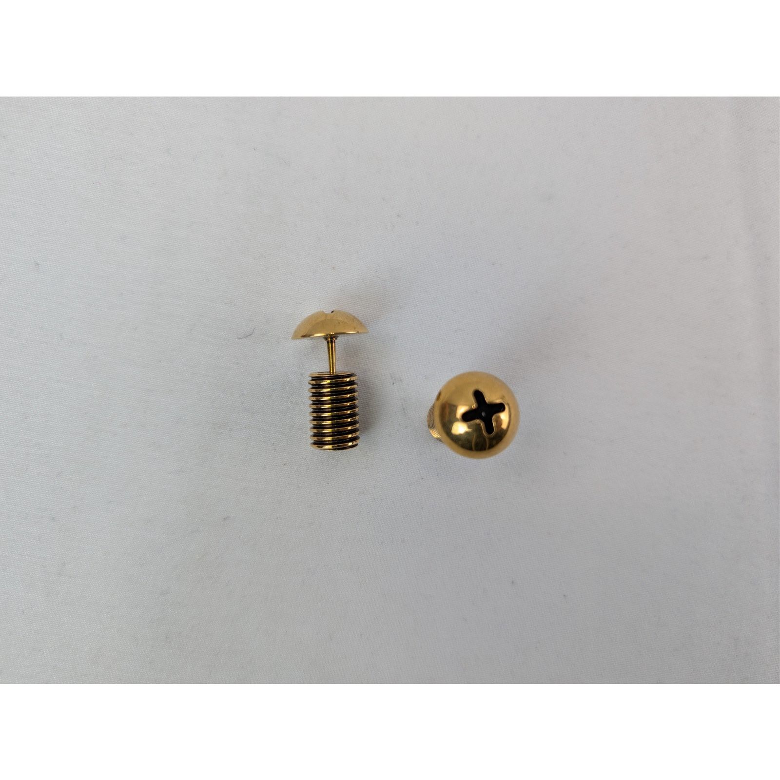Balenciaga o1rshd1 Size: OS / Garage Screw Earrings Brass Antique Gold Size ONE SIZE - 10 Thumbnail