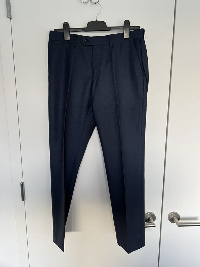 Jomers Dark Blue Sharkskin Vitale Barberis Canonico Pants Size 30 Size 38R - 1 Thumbnail