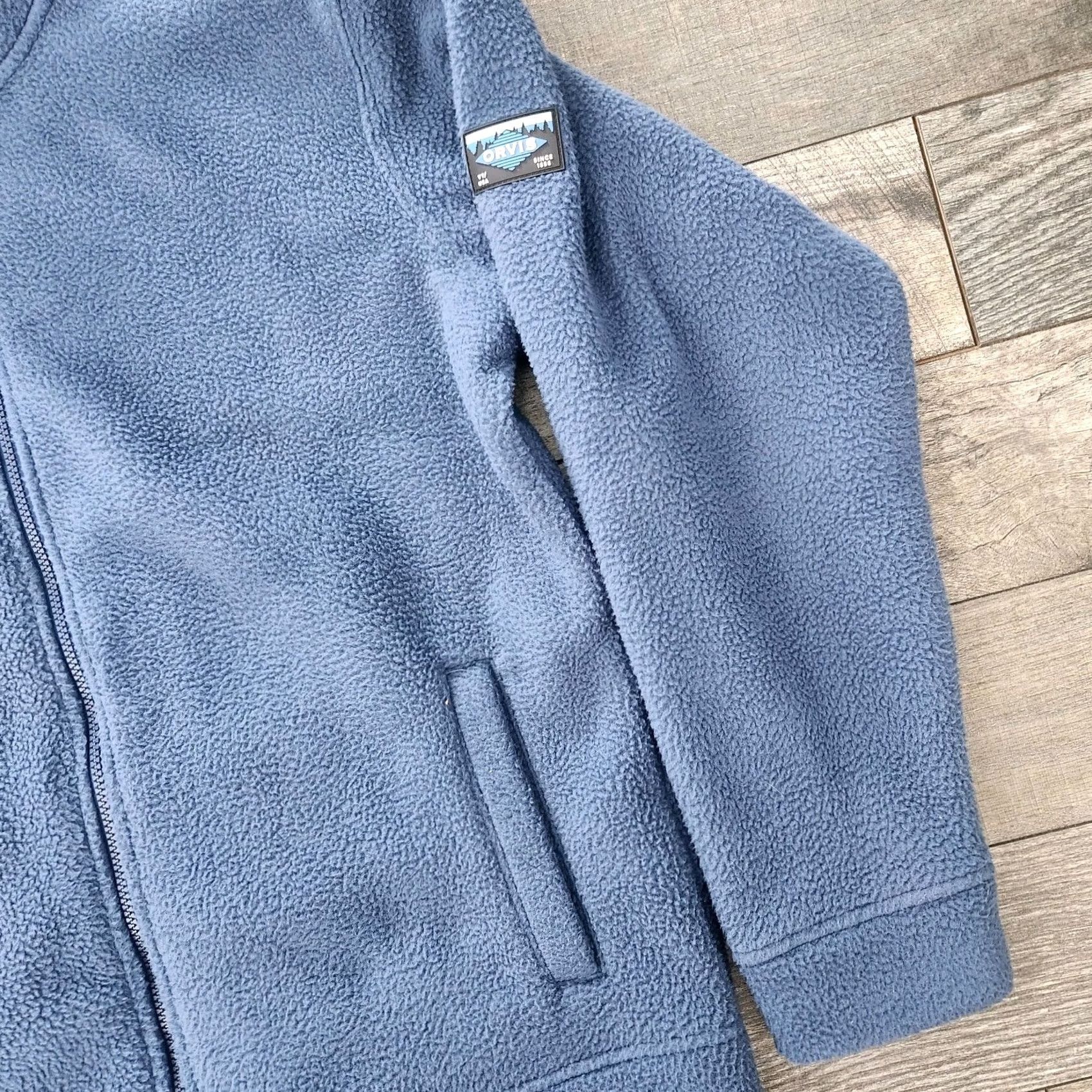 Orvis Orvis Full Zip Fleece Jacket Mens Large Blue Deep Pile Sherpa Badge Camping Windbreaker Pockets Hiking Walking Outdoor Classic Logo Size US L / EU 52-54 / 3 - 5 Thumbnail