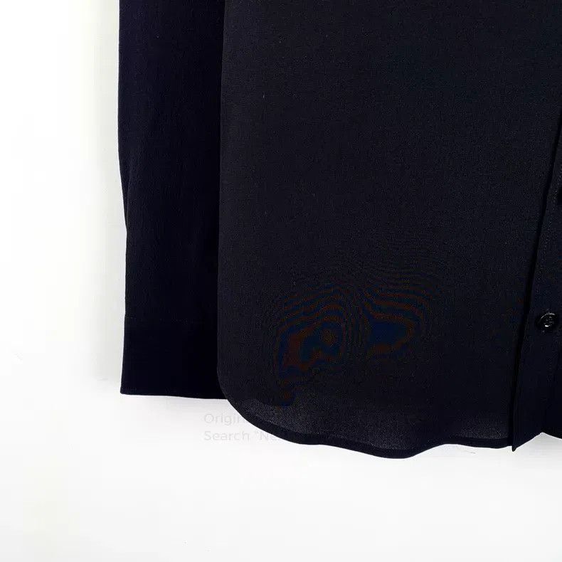 Givenchy Givenchy Black Silk Revere Collar Single Breasted Long-Sle Size XXS / US 00 / IT 34 - 4 Thumbnail