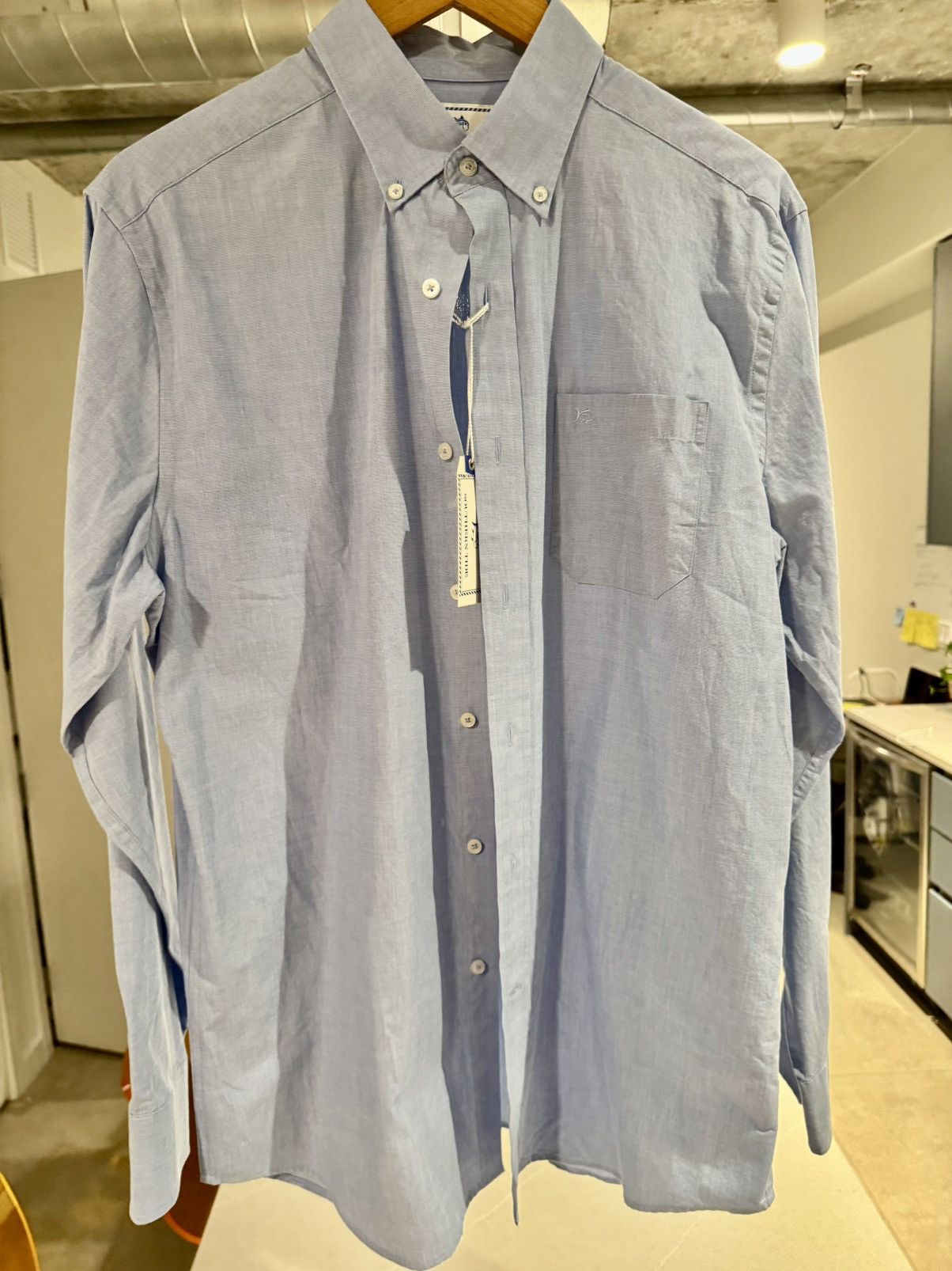 Southern Tide Southern Tide Men's Blue Button-Down Shirt Classic Fit M Size US M / EU 48-50 / 2 - 1 Thumbnail