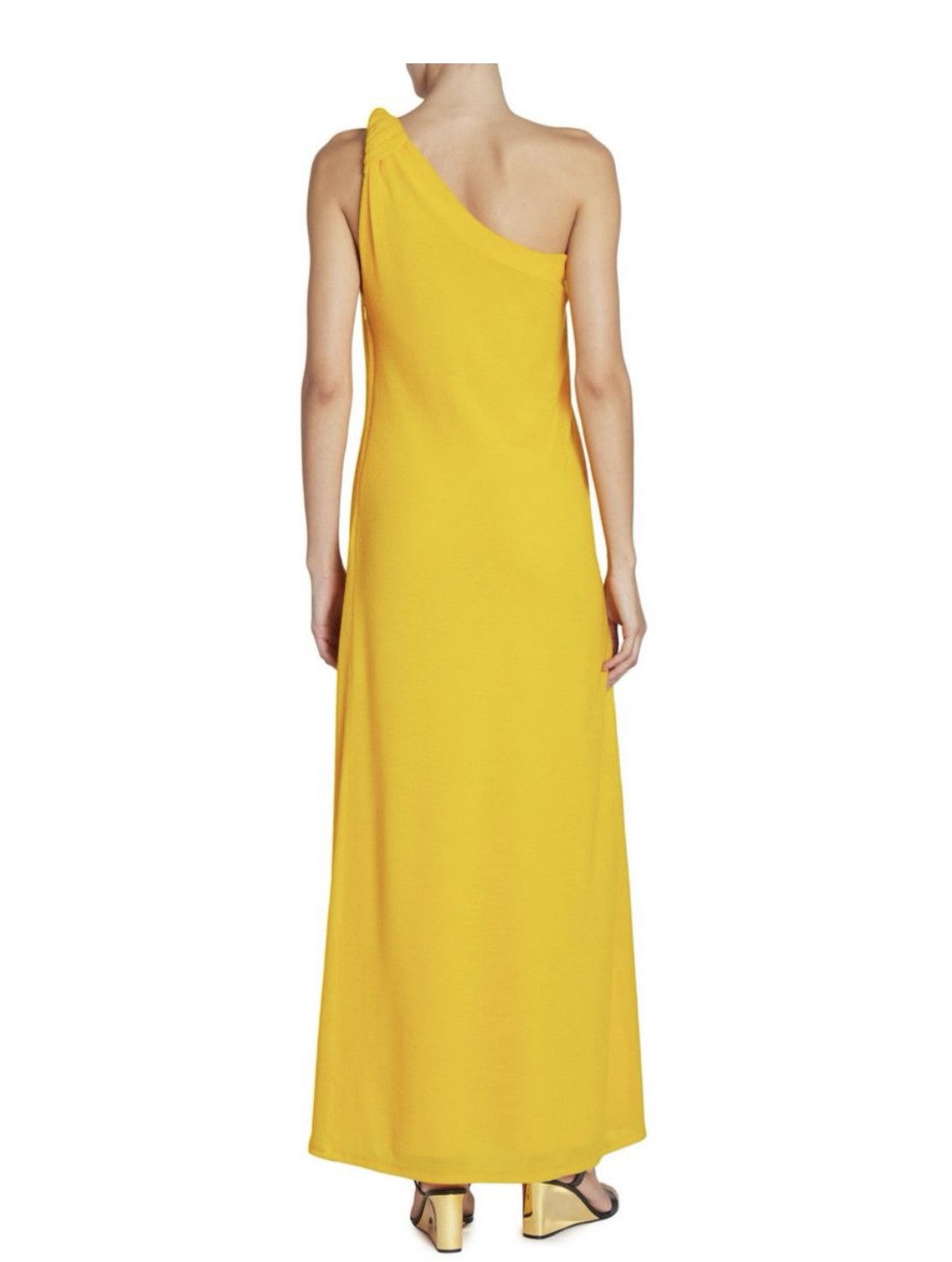 Chloe CHLOÉ One-shoulder Knotted Pleated Wool Gown Maxi Dress Size S / US 4 / IT 40 - 8 Thumbnail