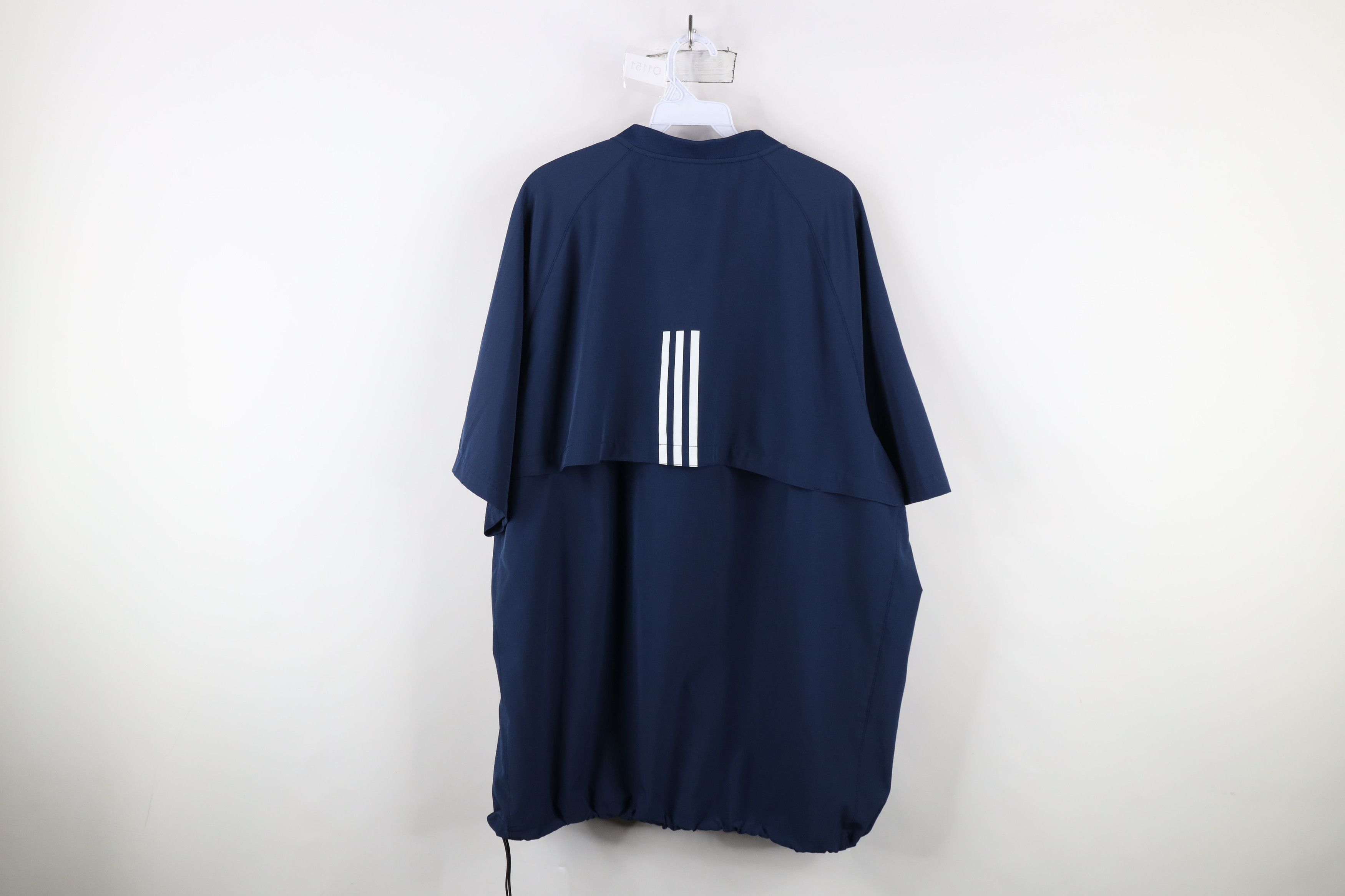 Adidas × Vintage Vintage Adidas Short Sleeve Half Zip Pullover Jacket Blue Size US XL / EU 56 / 4 - 11 Thumbnail