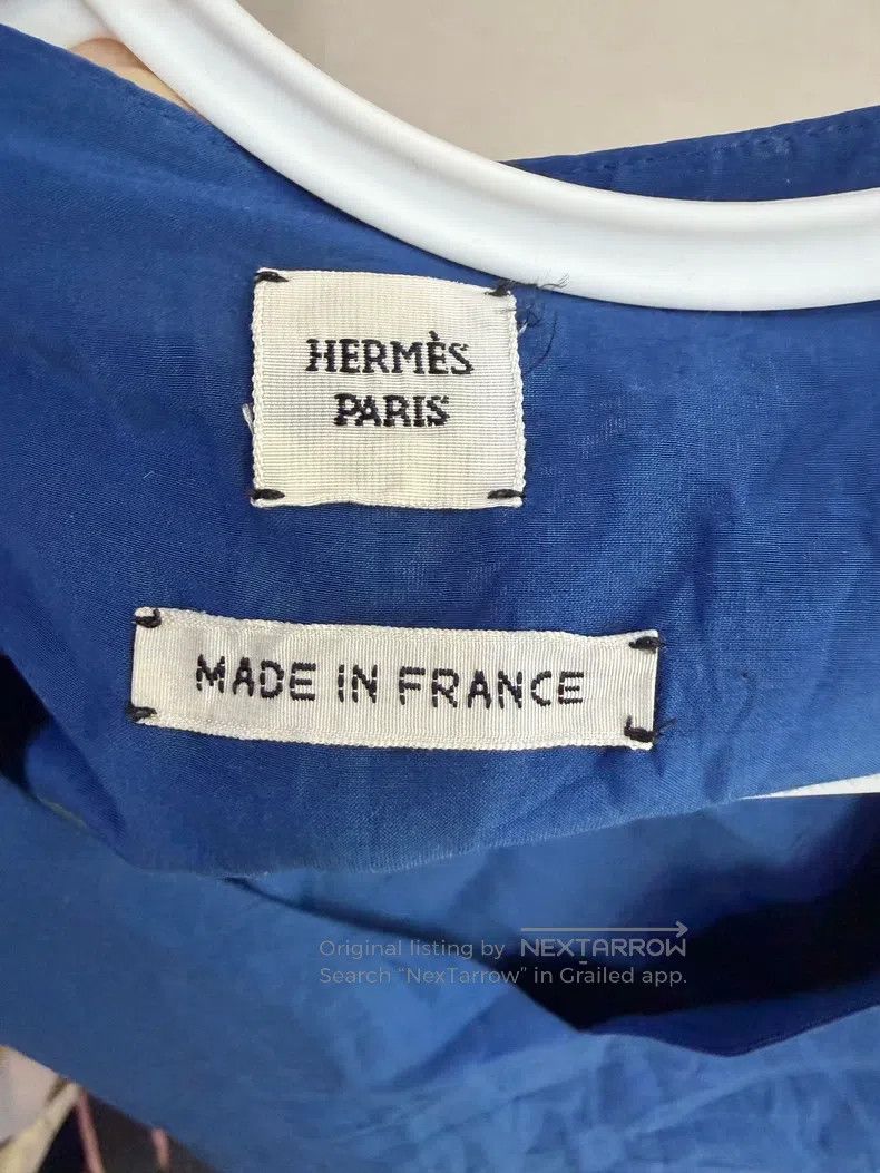 Hermes Hermes Blue Tie Front V-Neck Top Size XS / US 0-2 / IT 36-38 - 4 Thumbnail