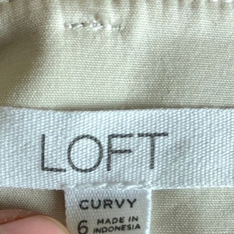 Loft LOFT Womens Pants Tan Mid Rise The Curvy Riviera Ankle Stretch 6 Size 24" / US 00 / IT 34 - 5 Thumbnail