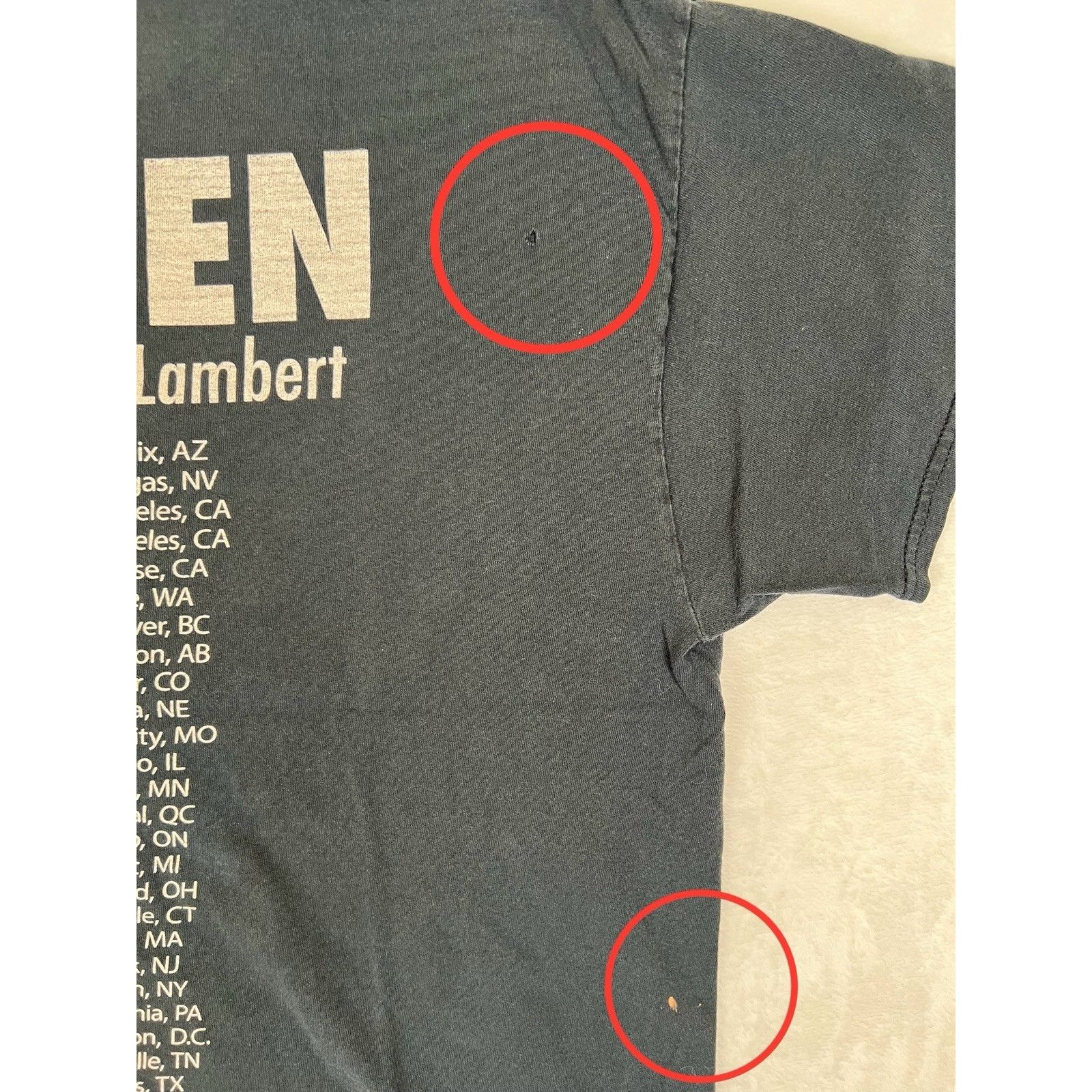 Other Queen Adam Lambert Concert Tour T-Shirt Size XL Double Side Size US XL / EU 56 / 4 - 11 Thumbnail