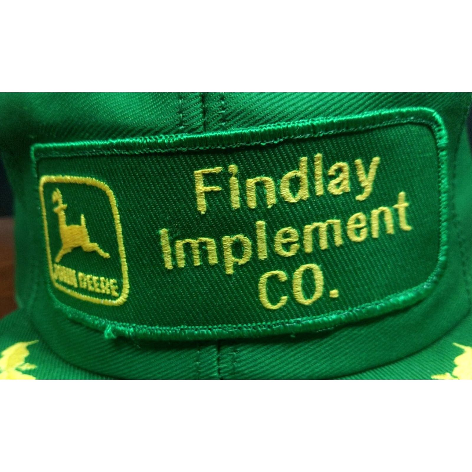 John Deere VTG John Deere Trucker Hat | Louisville Mfg | Patch Oak Leaf | Green Cotton | One Size | Men | Adjustable | Wide Brim Size ONE SIZE - 3 Thumbnail