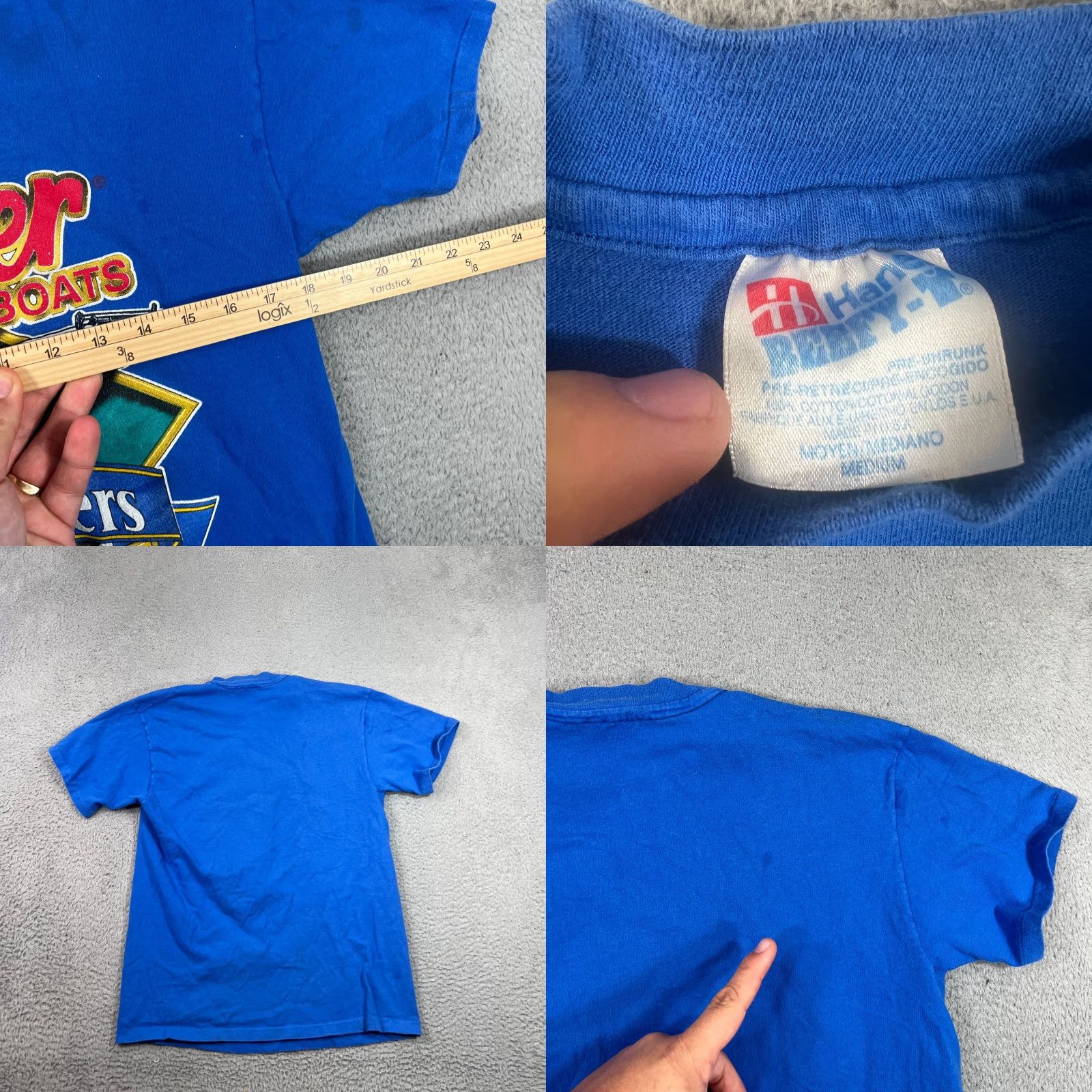 Hanes VINTAGE Ranger Boats Bass Masters Classic Tee Main Selling Point Short Sleeve M Hanes Blue 1990s Fishing Mens Size US M / EU 48-50 / 2 - 8 Thumbnail