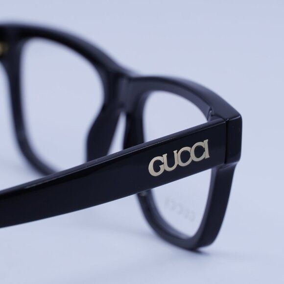 Gucci Gucci GG1795O 001 Eyeglasses Shiny Black 52mm Square Frame Size ONE SIZE - 4 Thumbnail