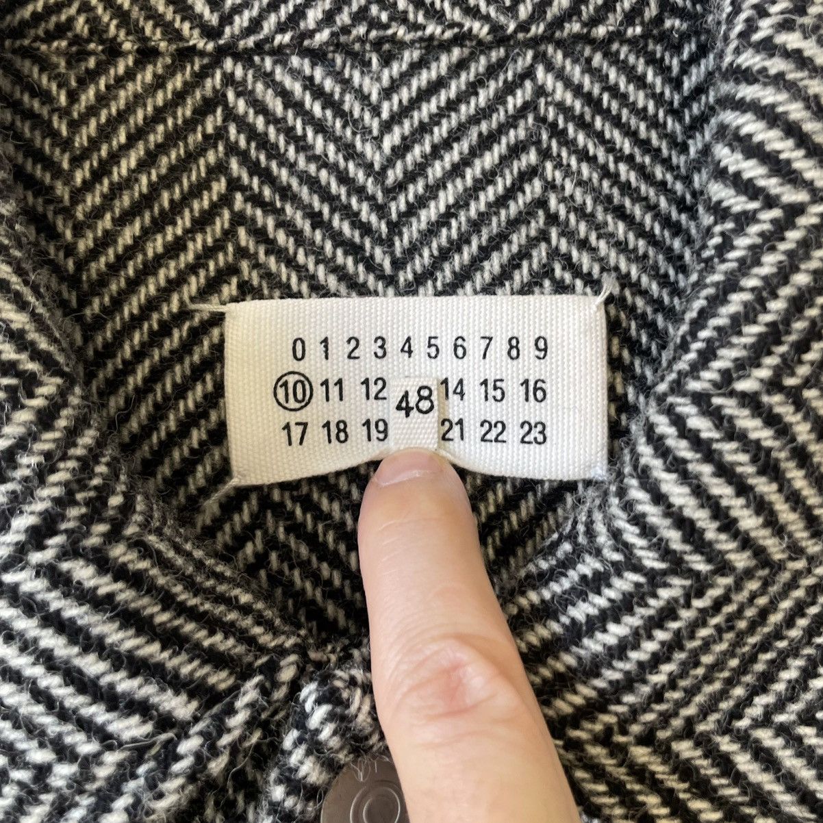 Maison Margiela A/W 19 ‘Chevron Wool’ Trucker Jacket Size US M / EU 48-50 / 2 - 5 Thumbnail