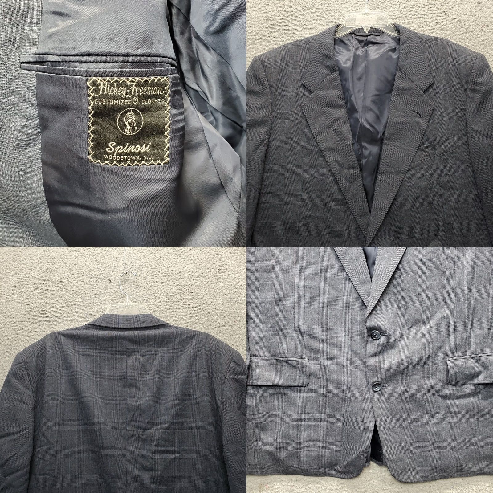 Vintage Hickey Freeman Blazer Jacket Mens 44 Multi Formal Notch Lapel Single Breasted Blazer Jacket Mens 44 Multi Formal Notch Lapel Single Breasted Size 44R - 8 Thumbnail