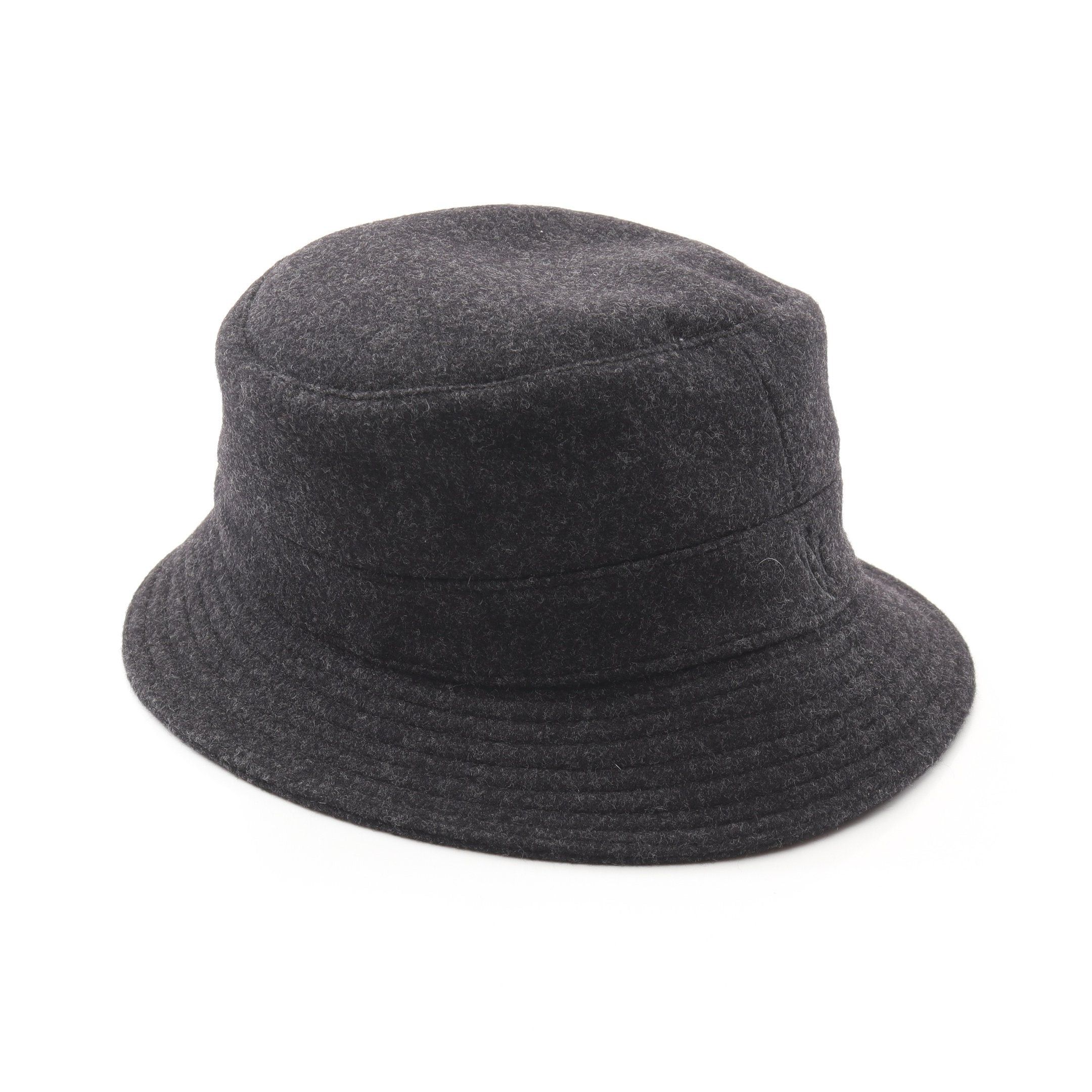 Hermes Hermes Double H Lift Bucket Hat Wool Black Size ONE SIZE - 1 Thumbnail