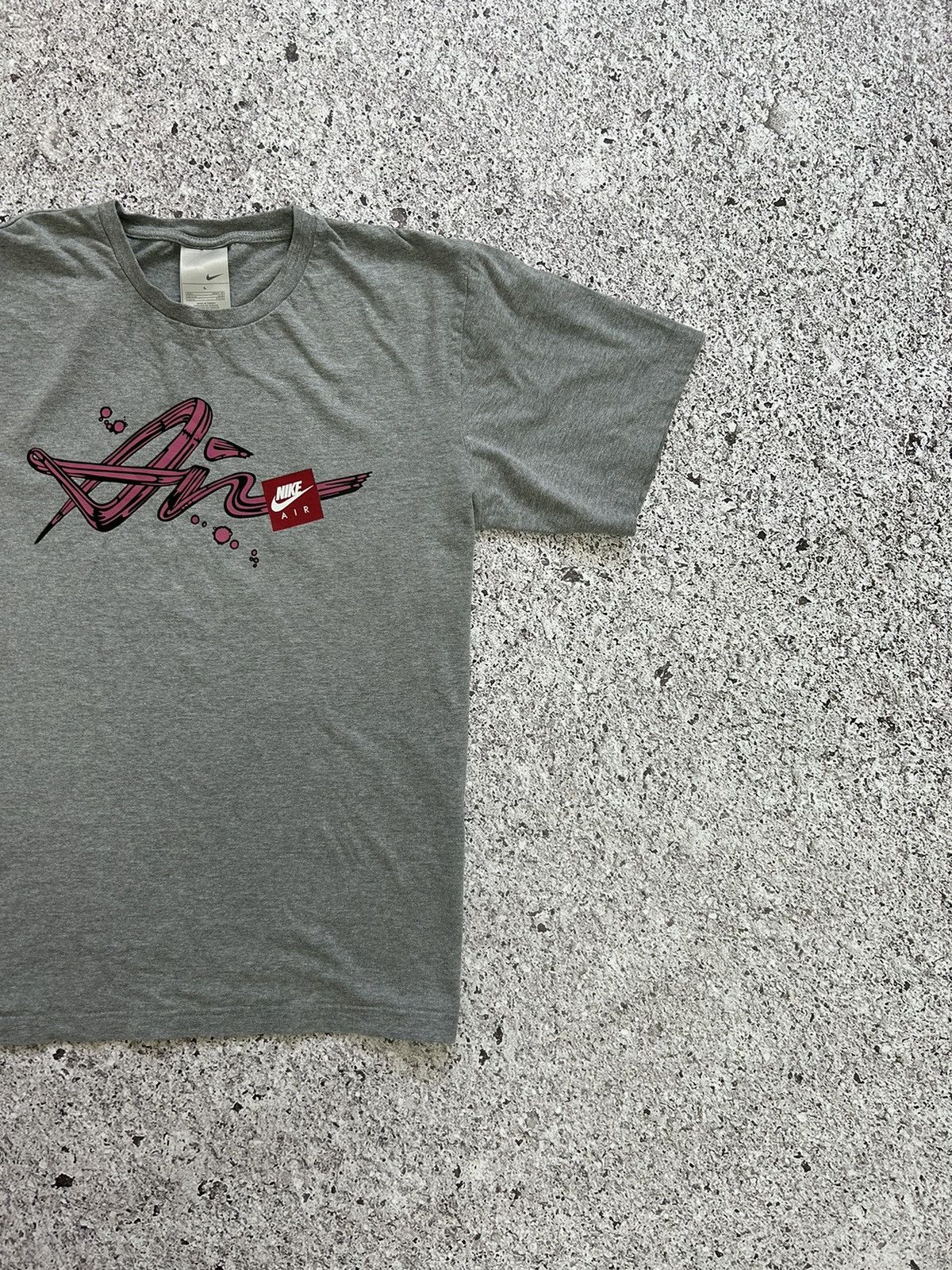 Nike × Vintage Vintage 90’s Nike Air Art Y2K HYPE RETRO T-Shirt Size US L / EU 52-54 / 3 - 3 Thumbnail