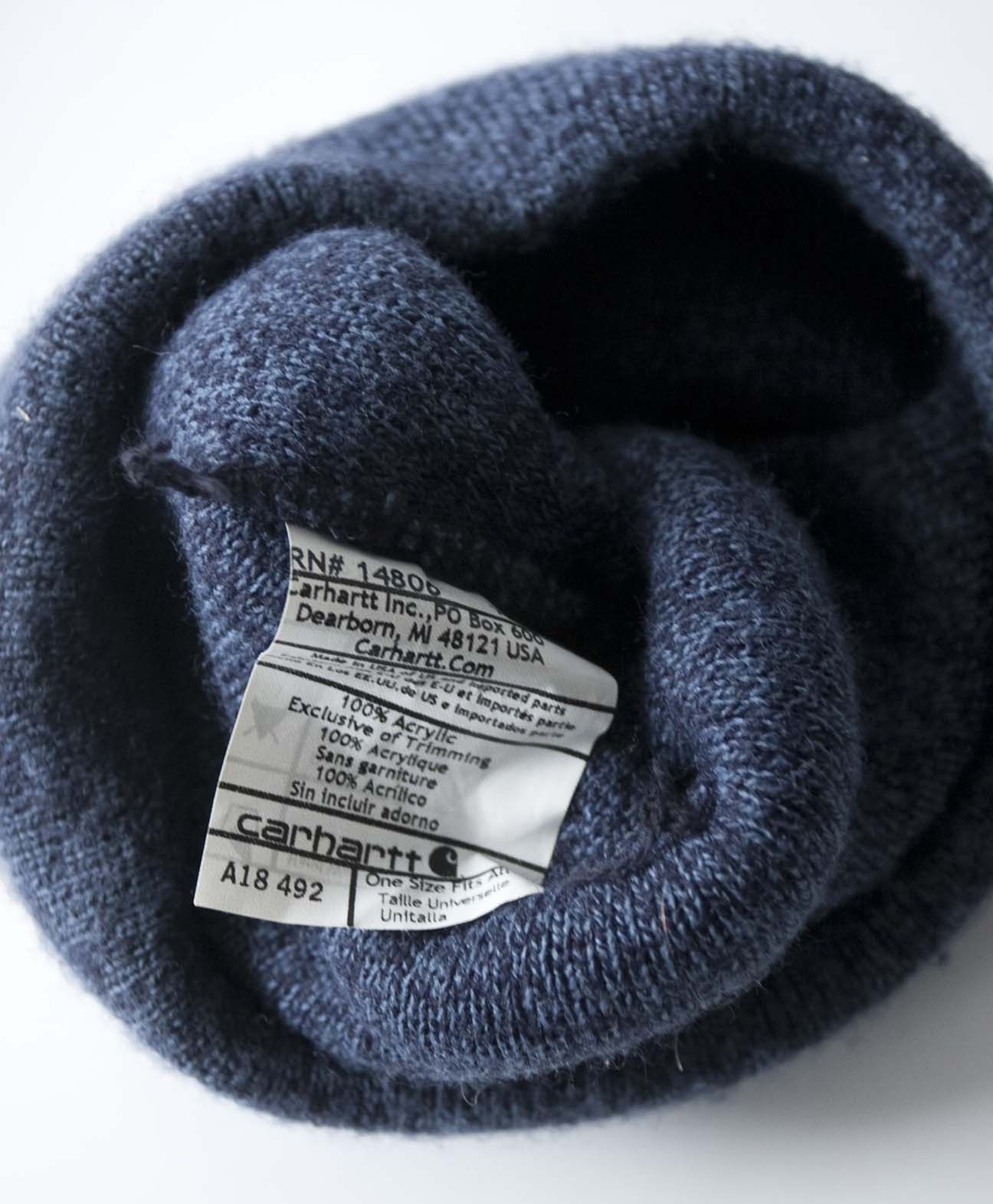 Carhartt × Vintage Carhartt Beanie Hat One Size Dark Blue Size ONE SIZE - 3 Thumbnail