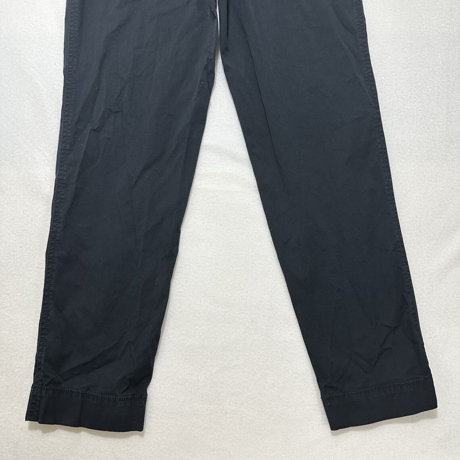 Anthropologie Maeve 2 Black High Rise Flat Front Chino Pants (25x27) Size 26" / US 2 / IT 38 - 8 Thumbnail