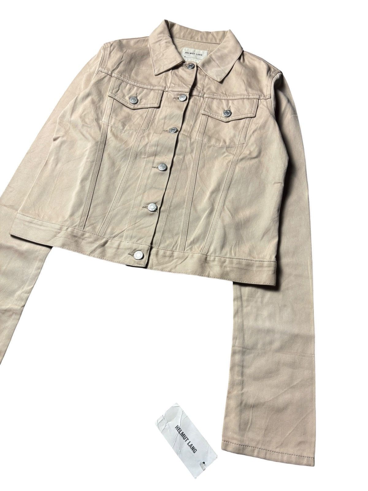 Helmut Lang 1990s Helmut Lang Oversleeve Raw Silk Denim Jacket Deadstock Size US S / EU 44-46 / 1 - 3 Thumbnail