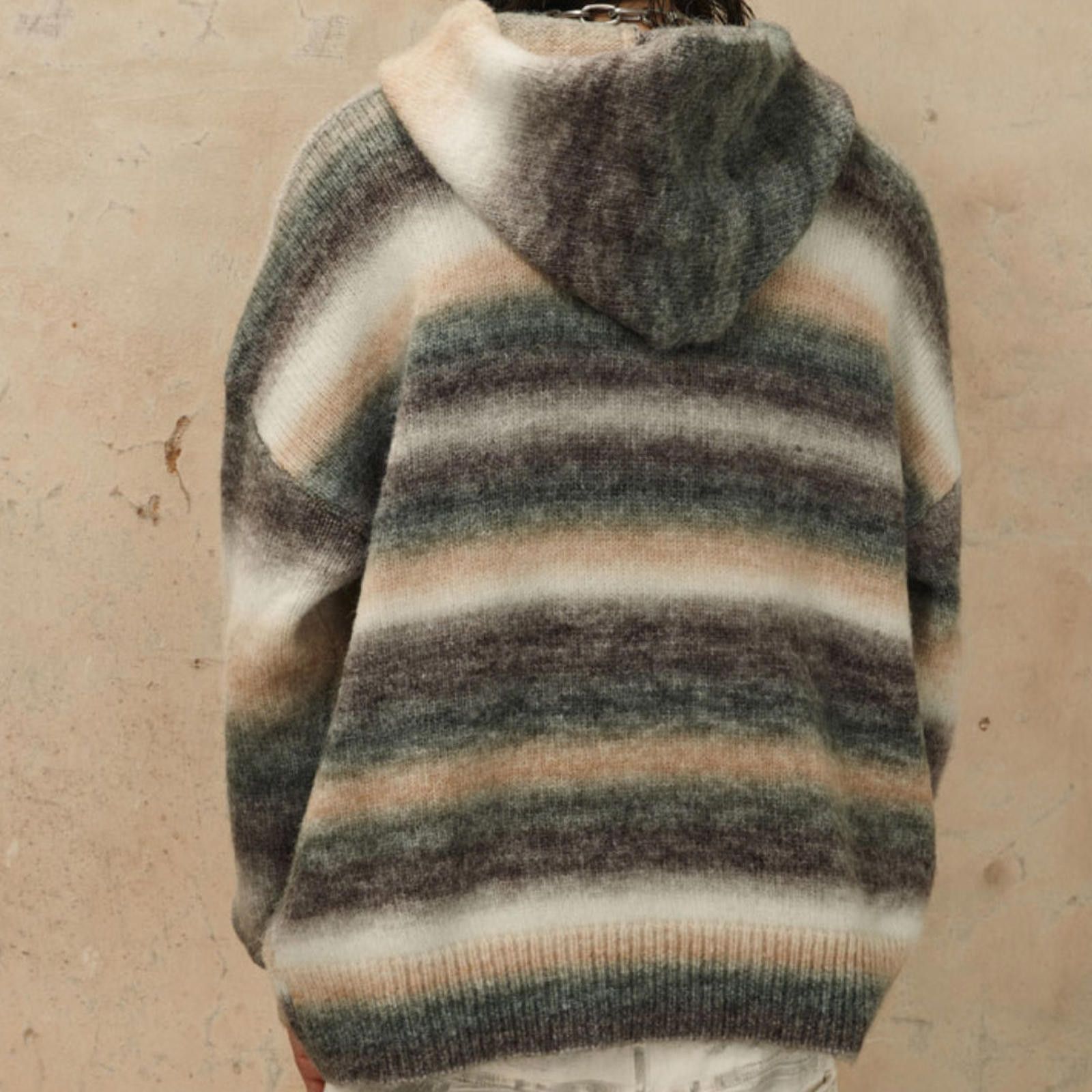 Other Spectrum Gradient-Stripe Knitted Hoodie - Wool Blend Size US M / EU 48-50 / 2 - 4 Thumbnail