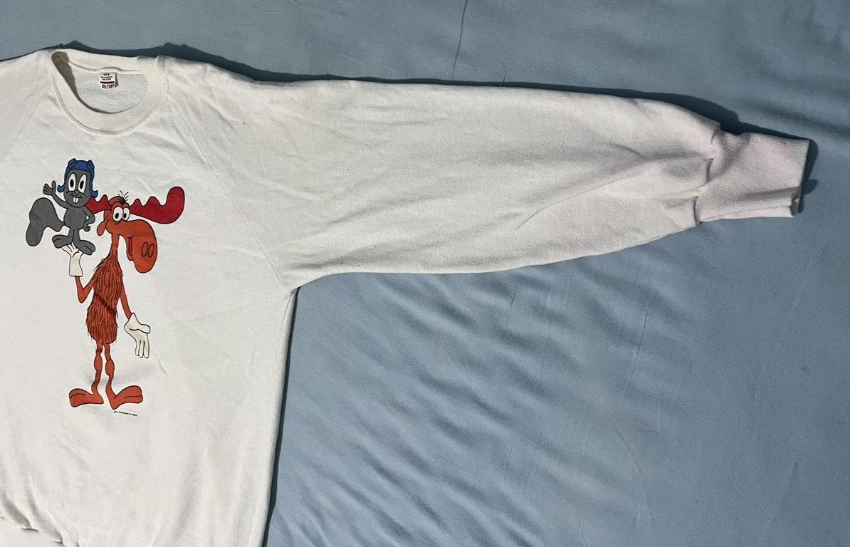 Other 🦌 Vintage Rocky & Bullwinkle Crewneck XL 80s Belton Tag 🐿️ Size US XL / EU 56 / 4 - 6 Thumbnail