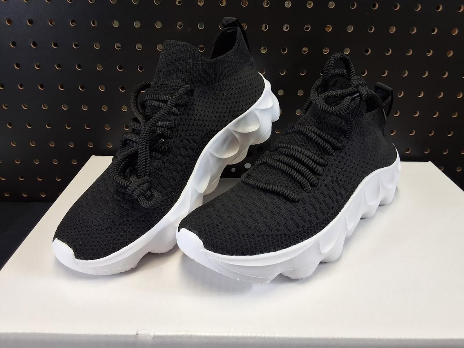Genetic Manipulation Shinichiro Kuriya Black Knit Sneakers with Chunky White Sole - EU Size 42 Size ONE SIZE - 1 Thumbnail