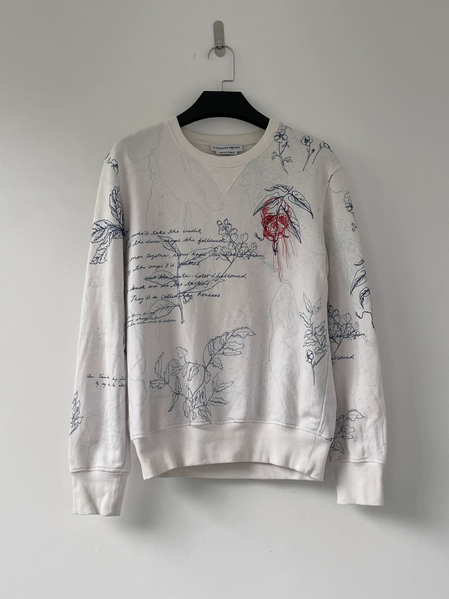 Alexander McQueen AMQ 16ss Plant Manuscript Hoodie L Small Unf Embro Size US L / EU 52-54 / 3 - 2 Thumbnail