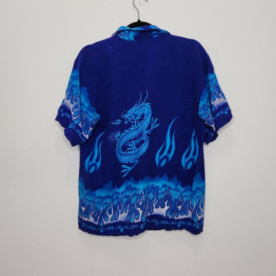 Vintage Vintage 90s y2k Button Hawaiian Dragon Art Hip Hop Shirt VTG Size US M / EU 48-50 / 2 - 3 Thumbnail