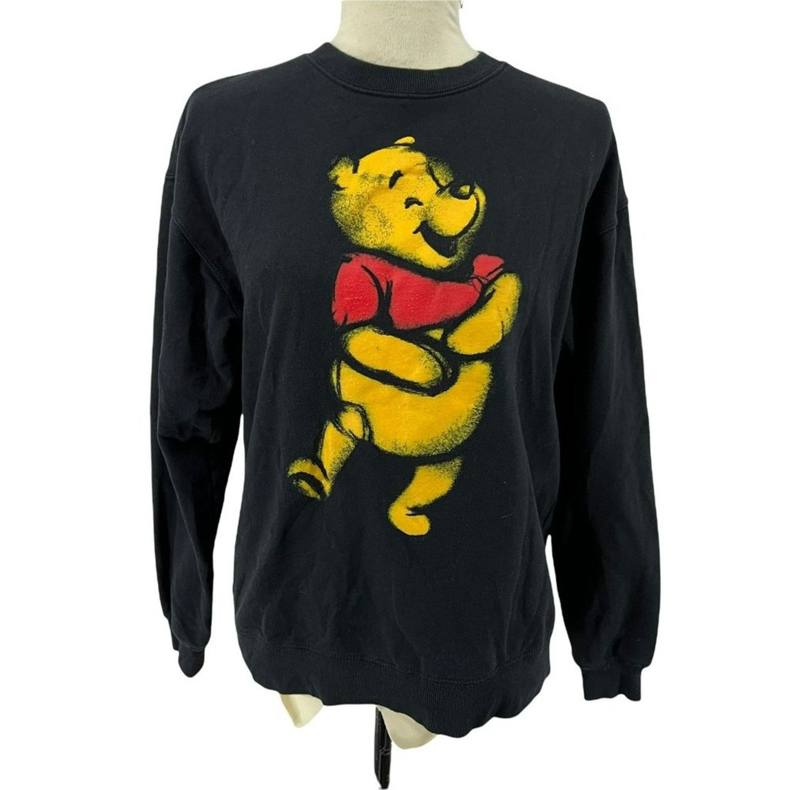 Disney Disney Winnie the Pooh Bear Black Crew Neck Pullover Size S / US 4 / IT 40 - 6 Thumbnail