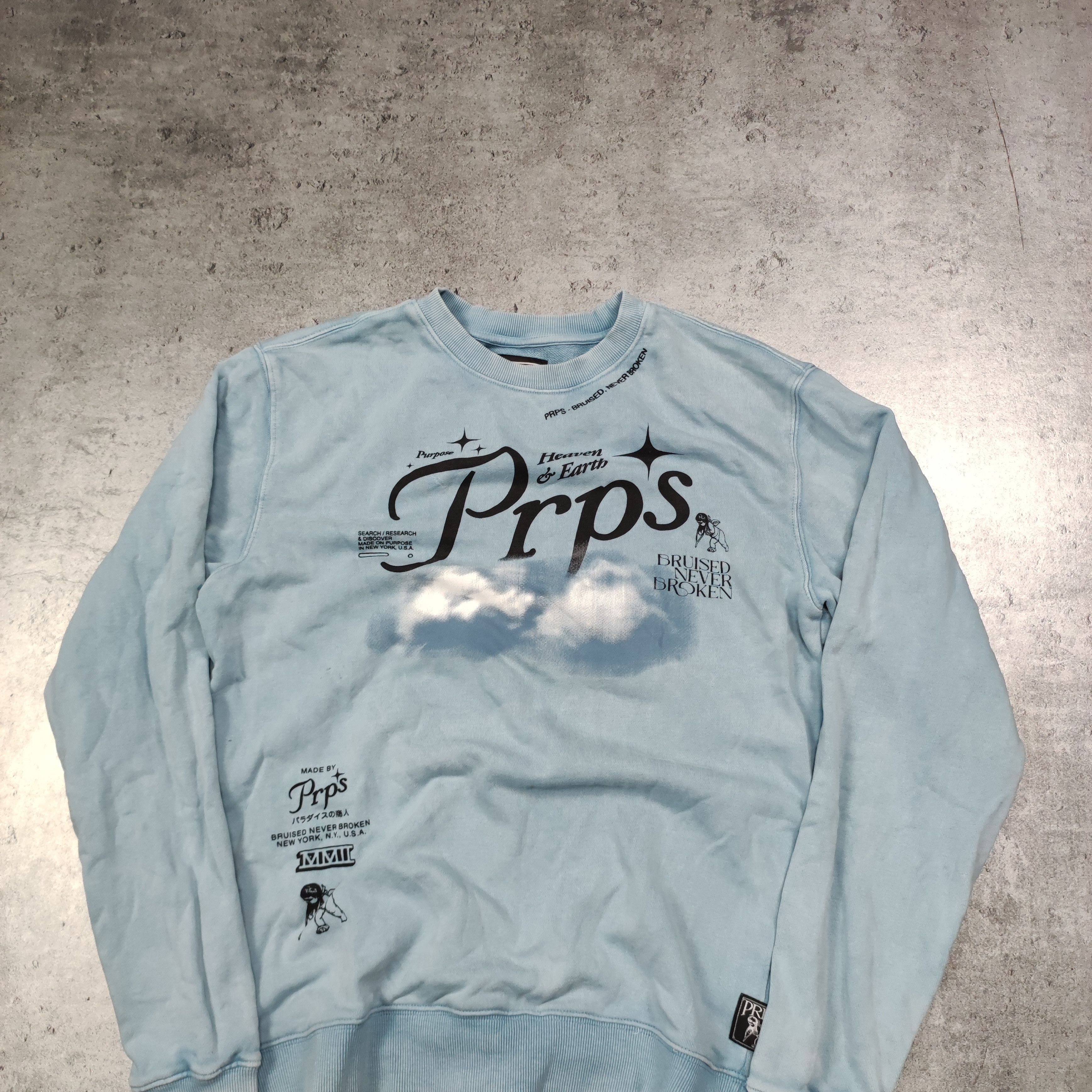 Japanese Brand × Prps RARE Japanese Brand Prps Japan Clouds Sweatshirt Size US S / EU 44-46 / 1 - 3 Thumbnail