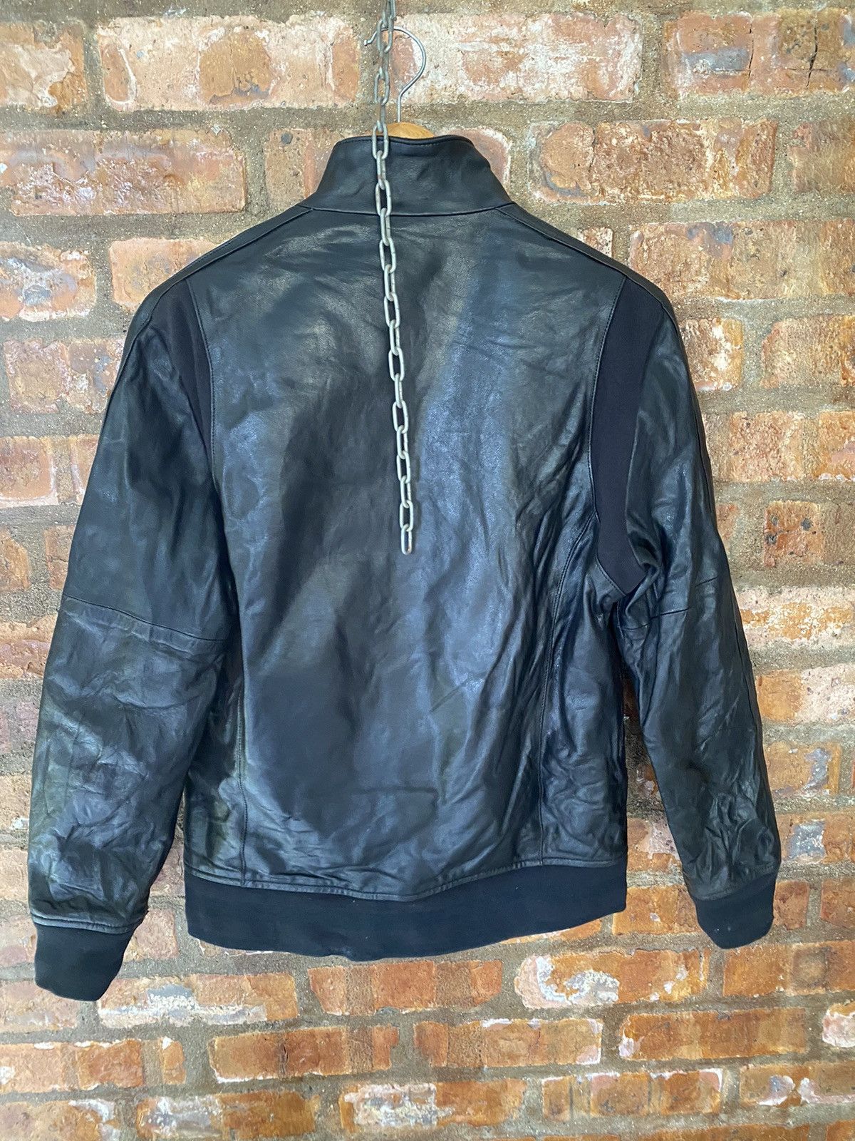 5351 POUR LES HOMMES lamb skin stripe Leather Jacket Size US M / EU 48-50 / 2 - 11 Thumbnail