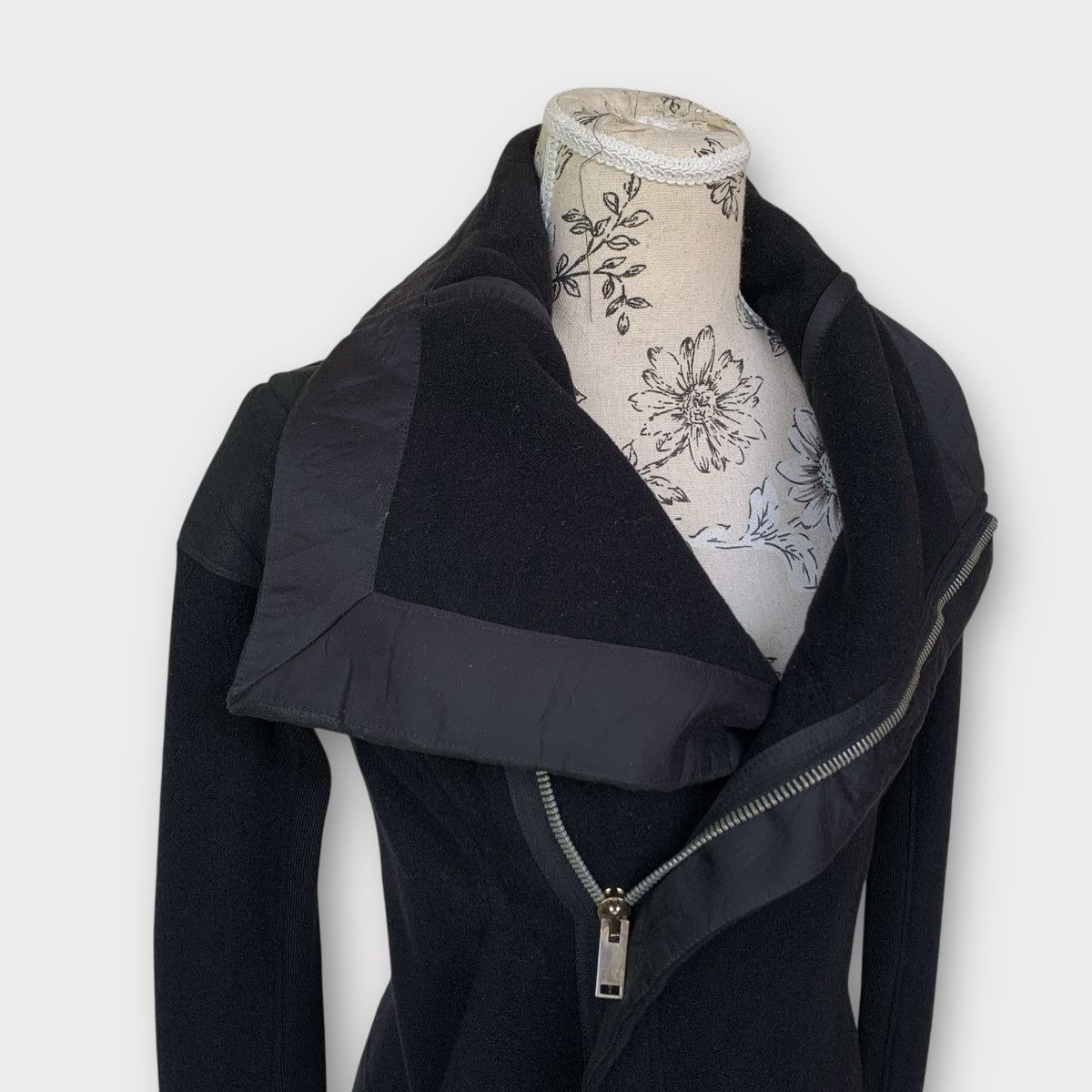 Rick Owens RICK OWENS WOOL BIKER JACKET + SHOULDER AREA SHEEPSKIN Size XS / US 0-2 / IT 36-38 - 11 Thumbnail