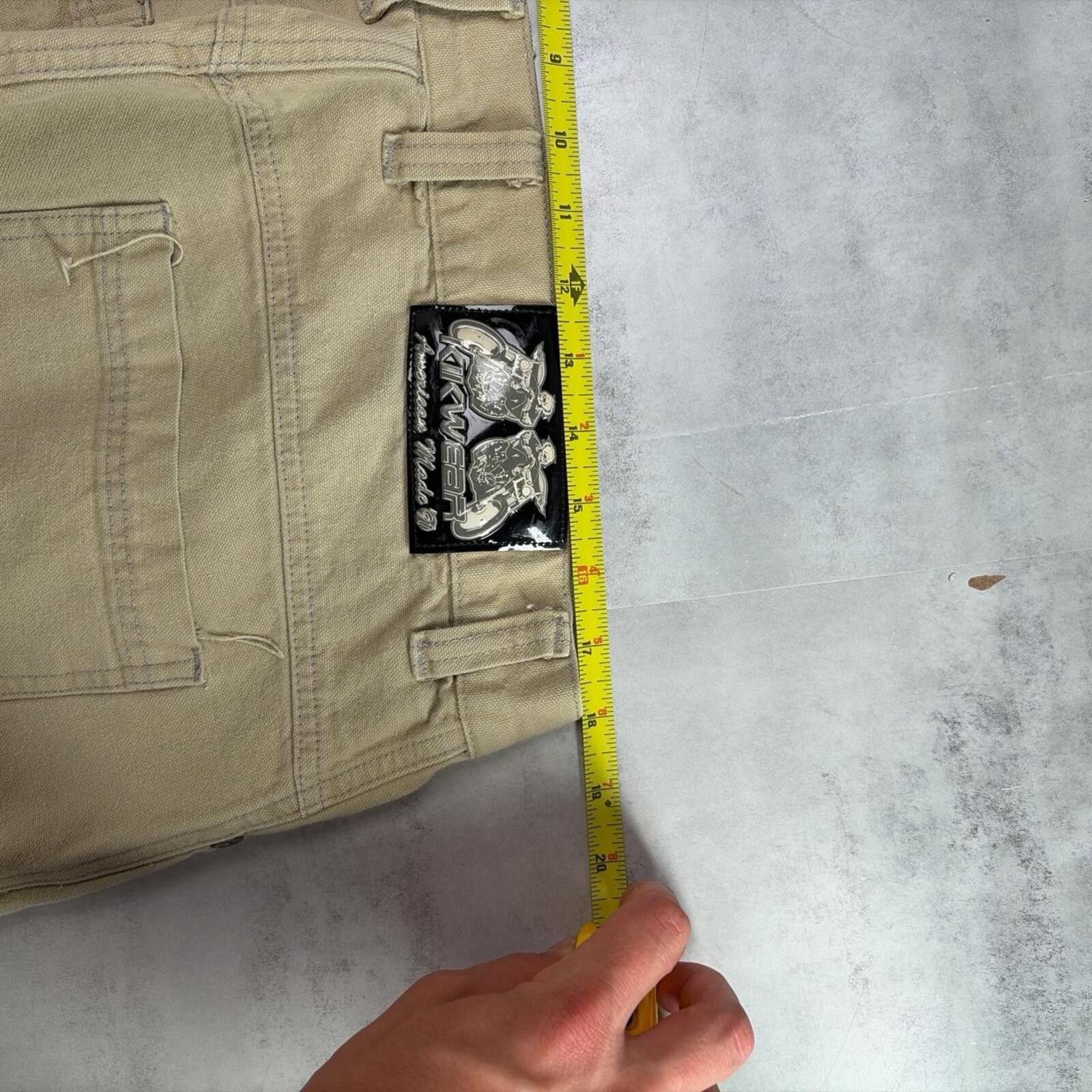 Other Y2K Beige Kikwear Grunge Baggy Skater Denim Jorts Size US 38 / EU 54 - 6 Thumbnail