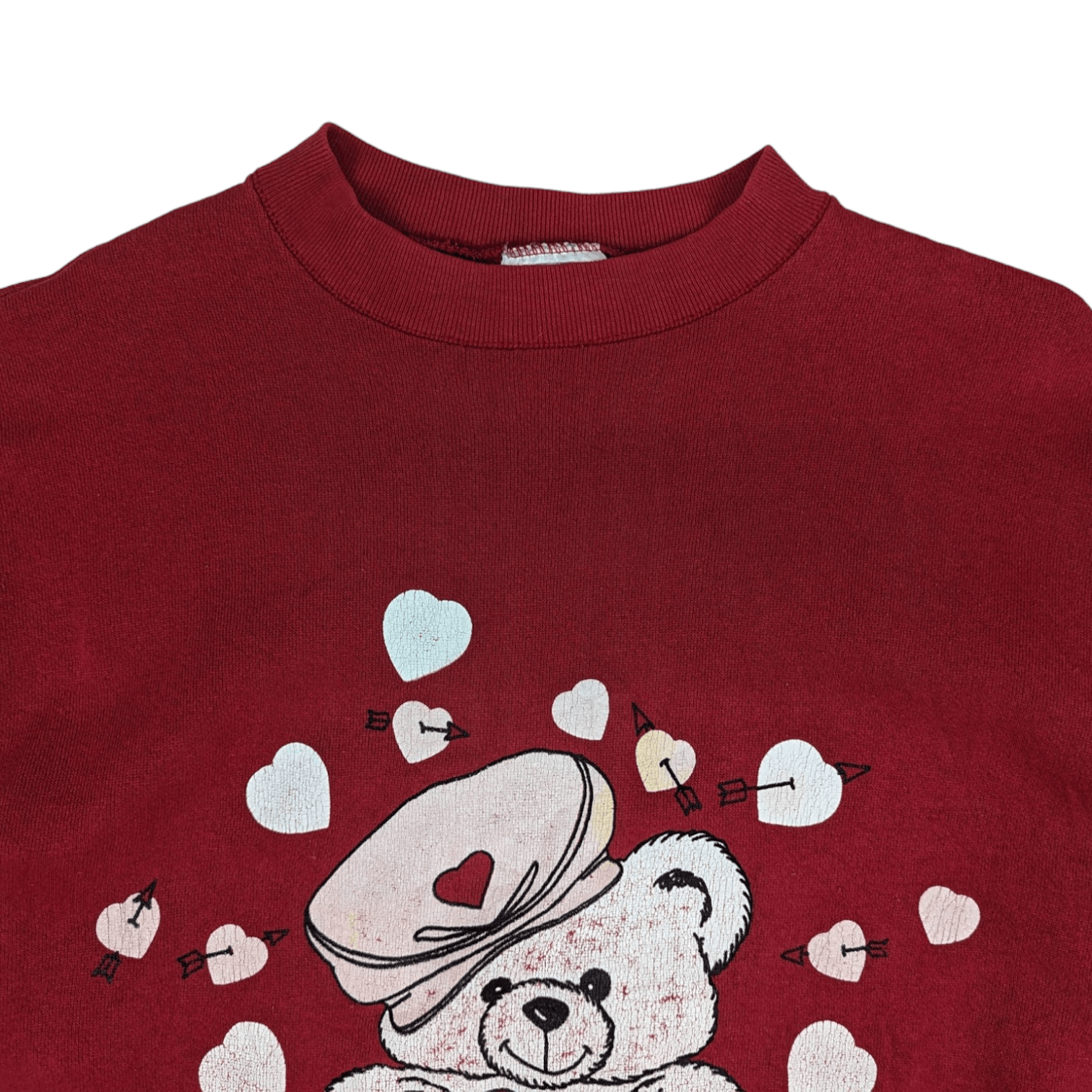 Tultex × Vintage Vintage 1992 TULTEX Teddy Bear With Love Jumper Sweatshirt Size US L / EU 52-54 / 3 - 4 Thumbnail