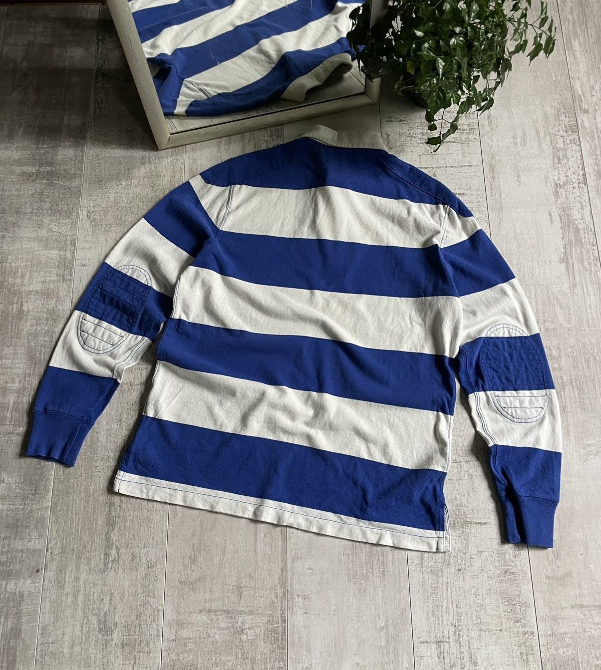 Polo Ralph Lauren × Vintage Vintage Polo Ralph Lauren Striped Rugby Long Sleeve RARE Size US M / EU 48-50 / 2 - 4 Thumbnail