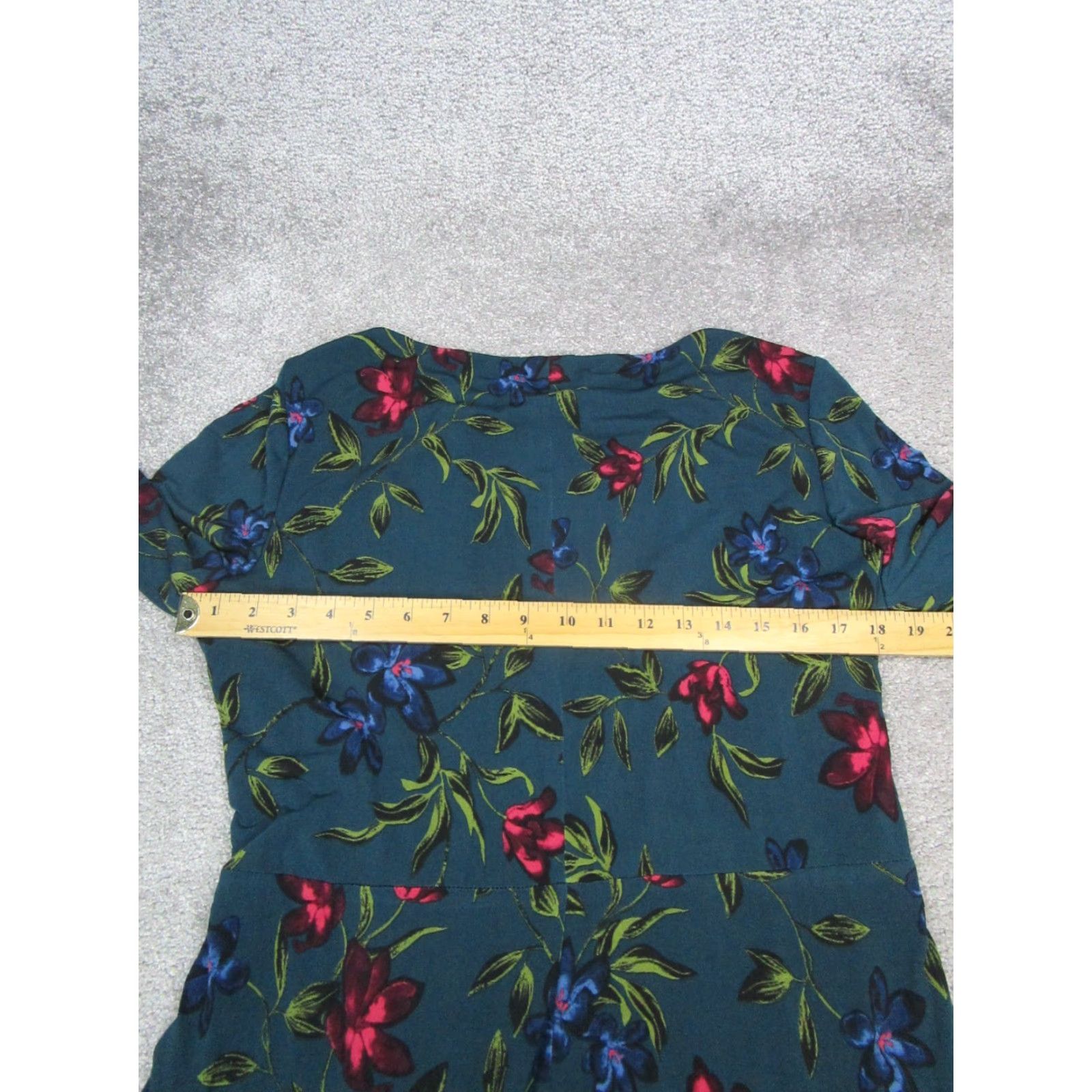 Ralph Lauren Lauren Ralph Lauren Dress Womens 16 Green Floral Wrap Blouson Blue Red Size XXL / US 16-18 / IT 52-54 - 6 Thumbnail