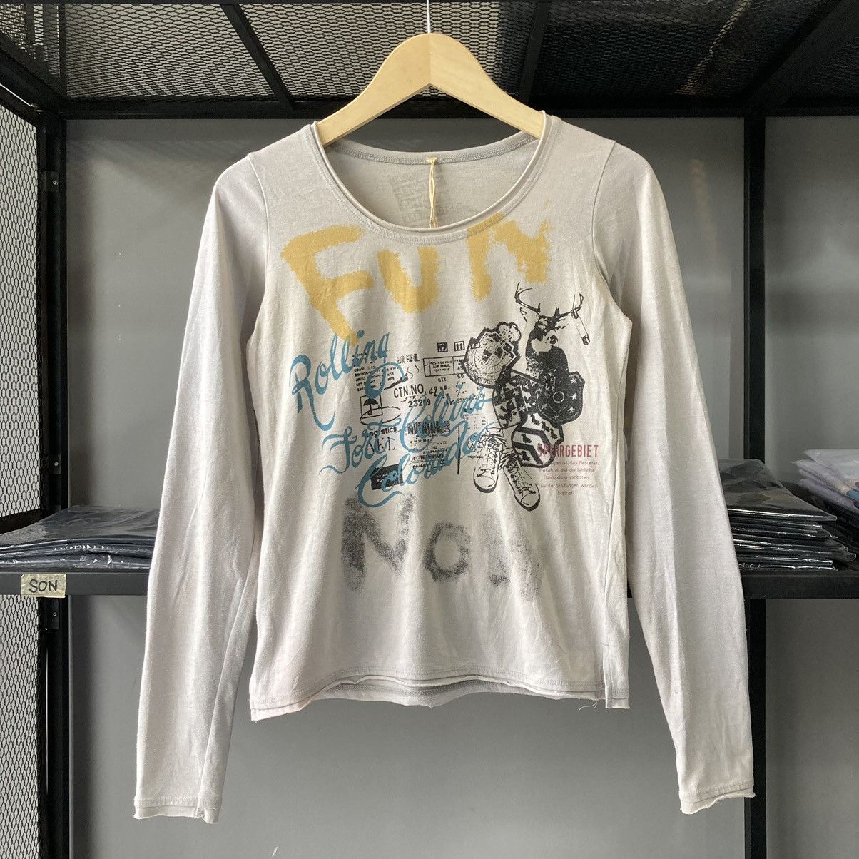 Beauty Beast × Hysteric Glamour × Japanese Brand Y2K Grunge Distressed Fun Now Abstract Long Sleeve Tees Size US M / EU 48-50 / 2 - 1 Thumbnail