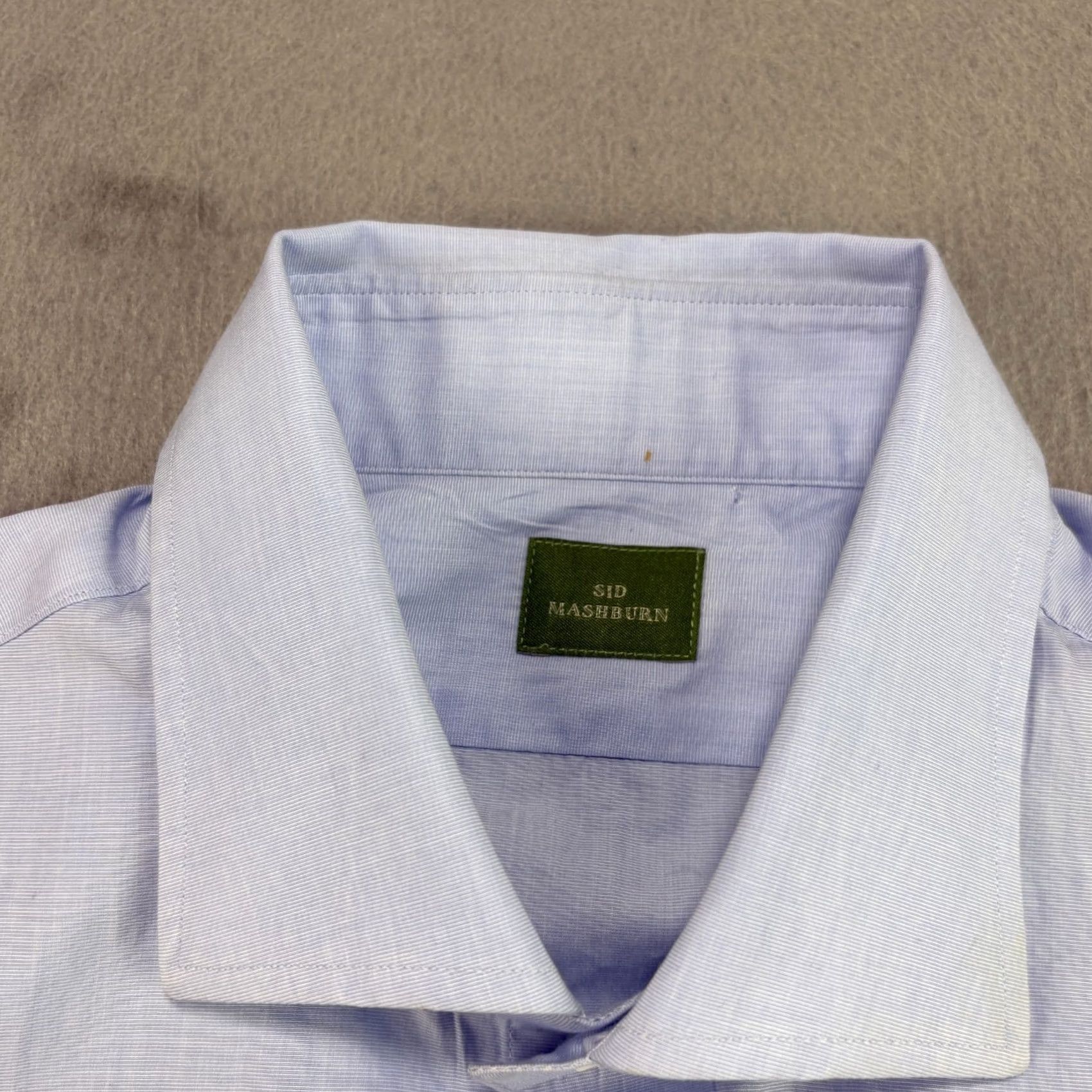 Sid Mashburn Sid Mashburn Shirt Mens Medium Blue Long Sleeve Button Up Formal Casual Size 40R - 5 Thumbnail