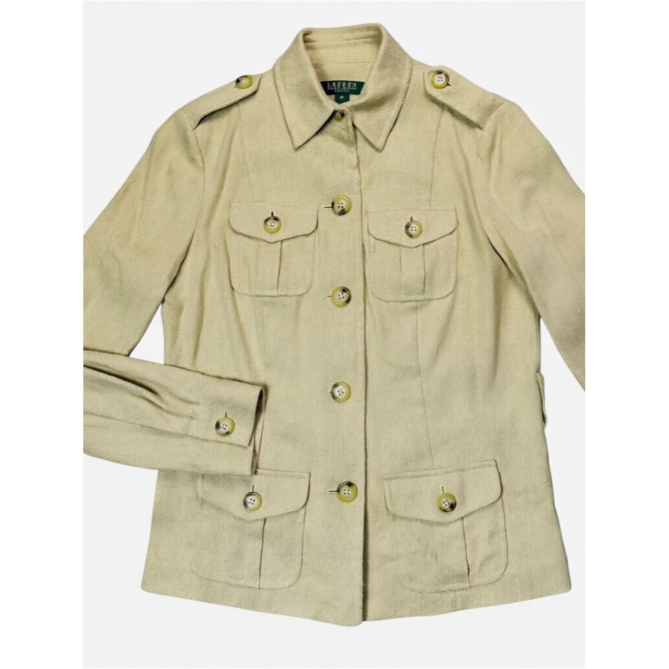 Ralph Lauren NWT New $260 Ralph Lauren Linen Silk Casablanca Tan Gold Ja Size M / US 6-8 / IT 42-44 - 2 Thumbnail