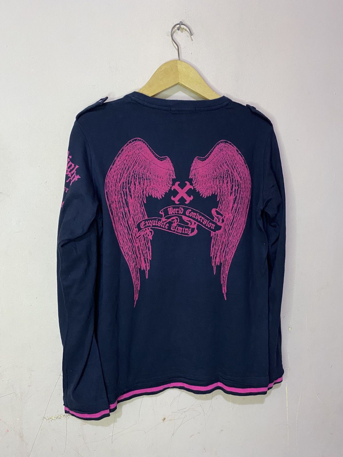 If Six Was Nine Y2k Dangerous Warning Poem Skulls Long Sleeve Size US M / EU 48-50 / 2 - 11 Thumbnail