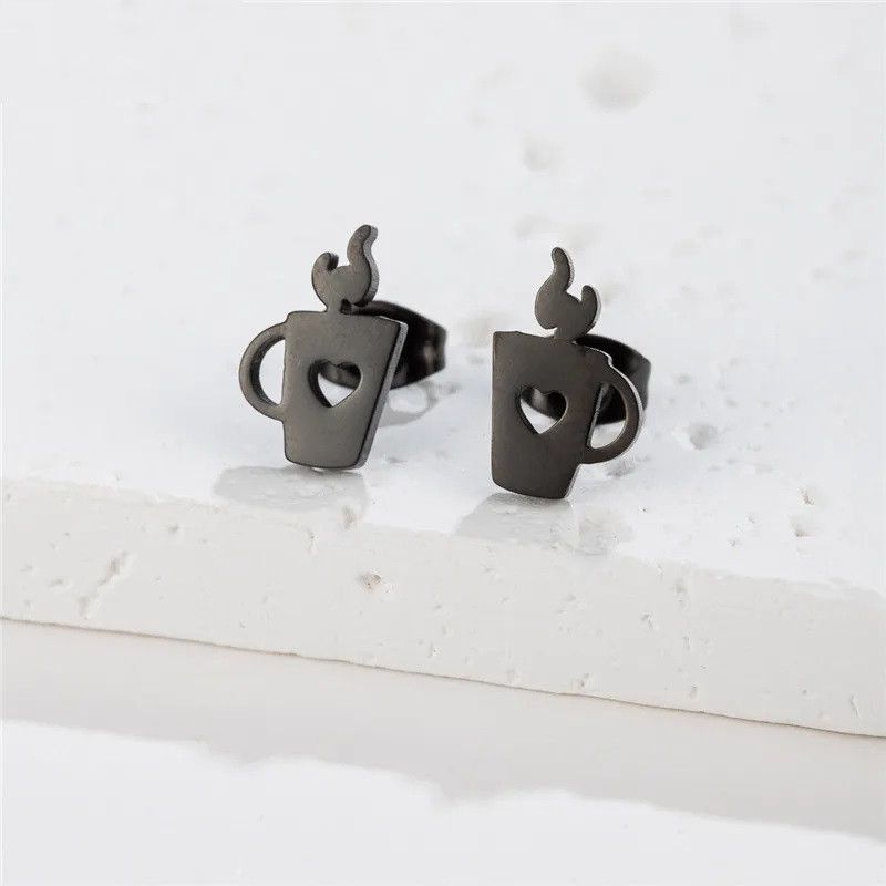 Jewelry Heart Lighter Mini Stud Earrings Charm Earring Gift Size ONE SIZE - 1 Thumbnail