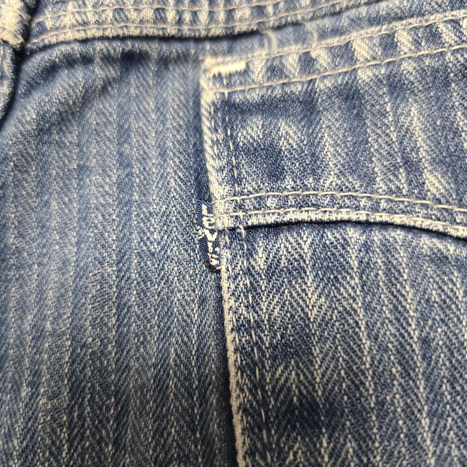 Levi's Vintage Levis Jeans 34x25 Blue Denim Straight Leg Pinstripe Size US 34 / EU 50 - 4 Thumbnail
