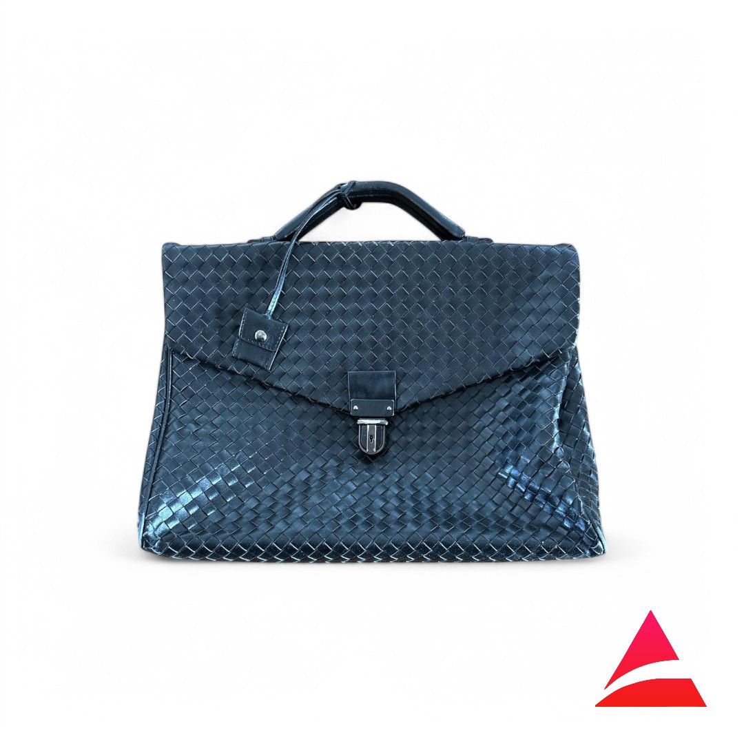 Bottega Veneta - Black Hobo Intrecciato Business Bag Handbag
