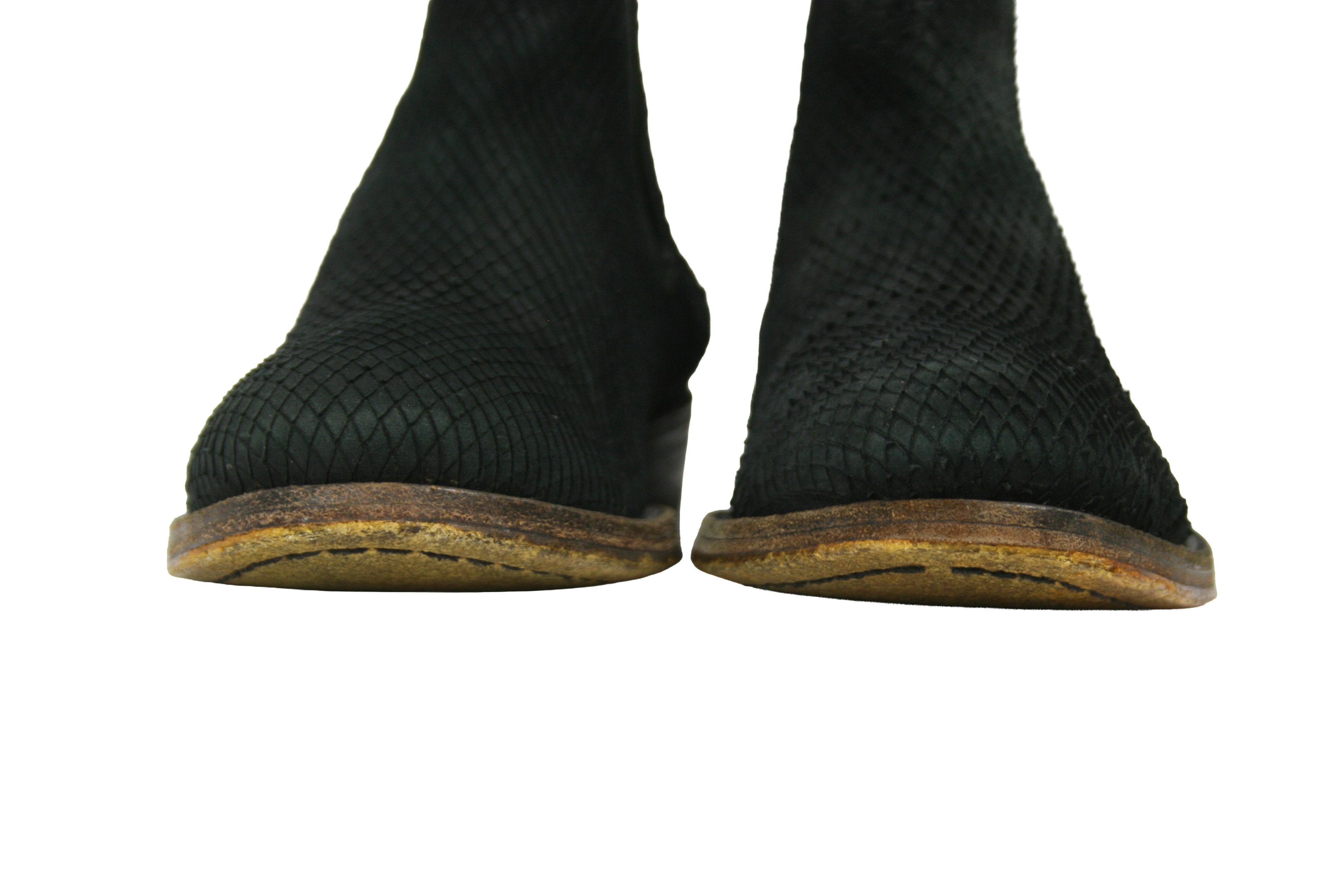 The Last Conspiracy "Fish Scales" Avant Garde Ankle Boots Size US 8 / IT 38 - 4 Thumbnail