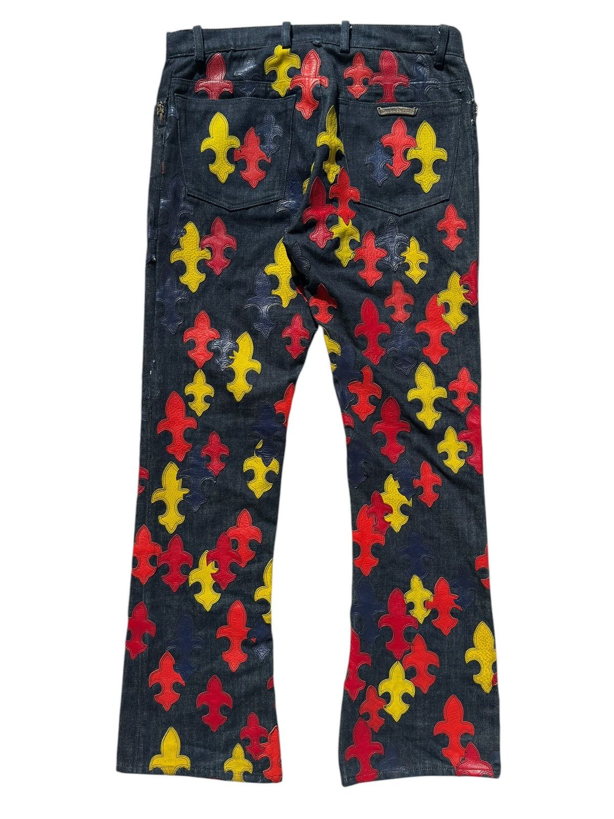 Chrome Hearts Chrome Hearts 1/1 200 Patch Flooded Fleur Patch RS Cut Denim Size US 33 - 2 Thumbnail