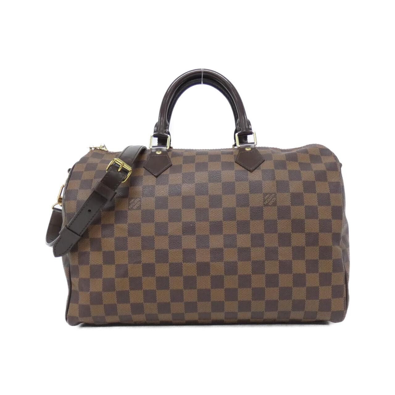Louis Vuitton Louis Vuitton Louis Vuitton Damier Speedy Bandouliere Boston Bag Textile Travel Bag N41182 DUTY FREE for USA Size ONE SIZE - 1 Thumbnail