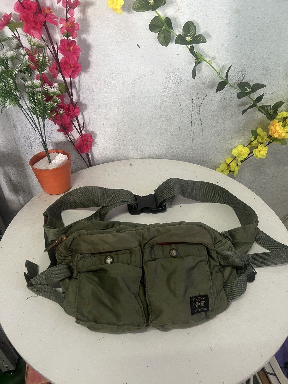 Porter Vintage Porter Tanker Green Waist Bag Size ONE SIZE - 2 Thumbnail
