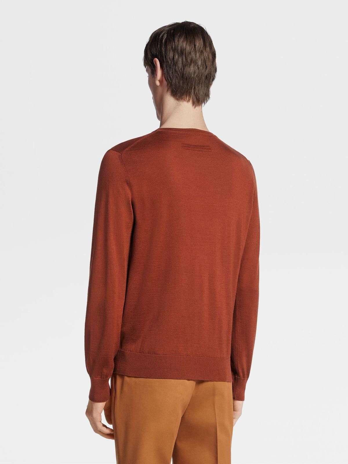 Ermenegildo Zegna o1s1rm0426 Crewneck Sweater in Dark Red Size US S / EU 44-46 / 1 - 3 Thumbnail