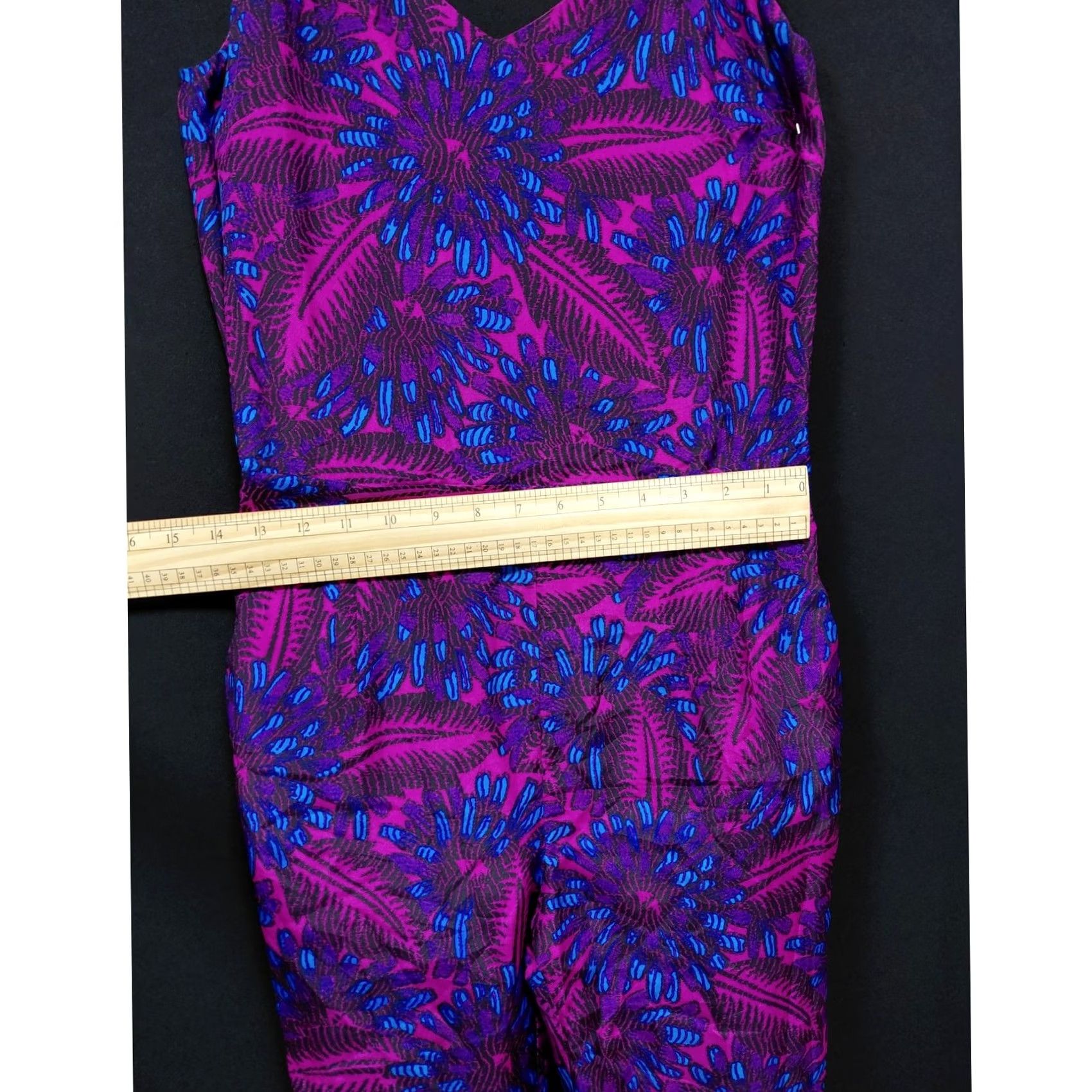 J.Crew J.CREW Jumpsuit Purple Floral Sleeveless 100% Silk Women Size 2 Size 26" / US 2 / IT 38 - 6 Thumbnail