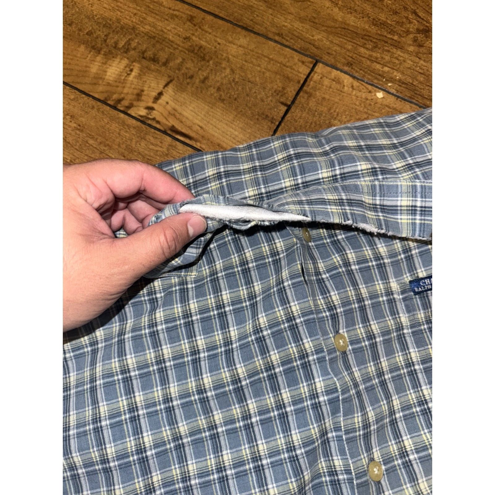 Chaps VINTAGE Chaps Ralph Lauren Plaid Button-Up Shirt Blue Short Sleeve Men’s Large Size US L / EU 52-54 / 3 - 5 Thumbnail