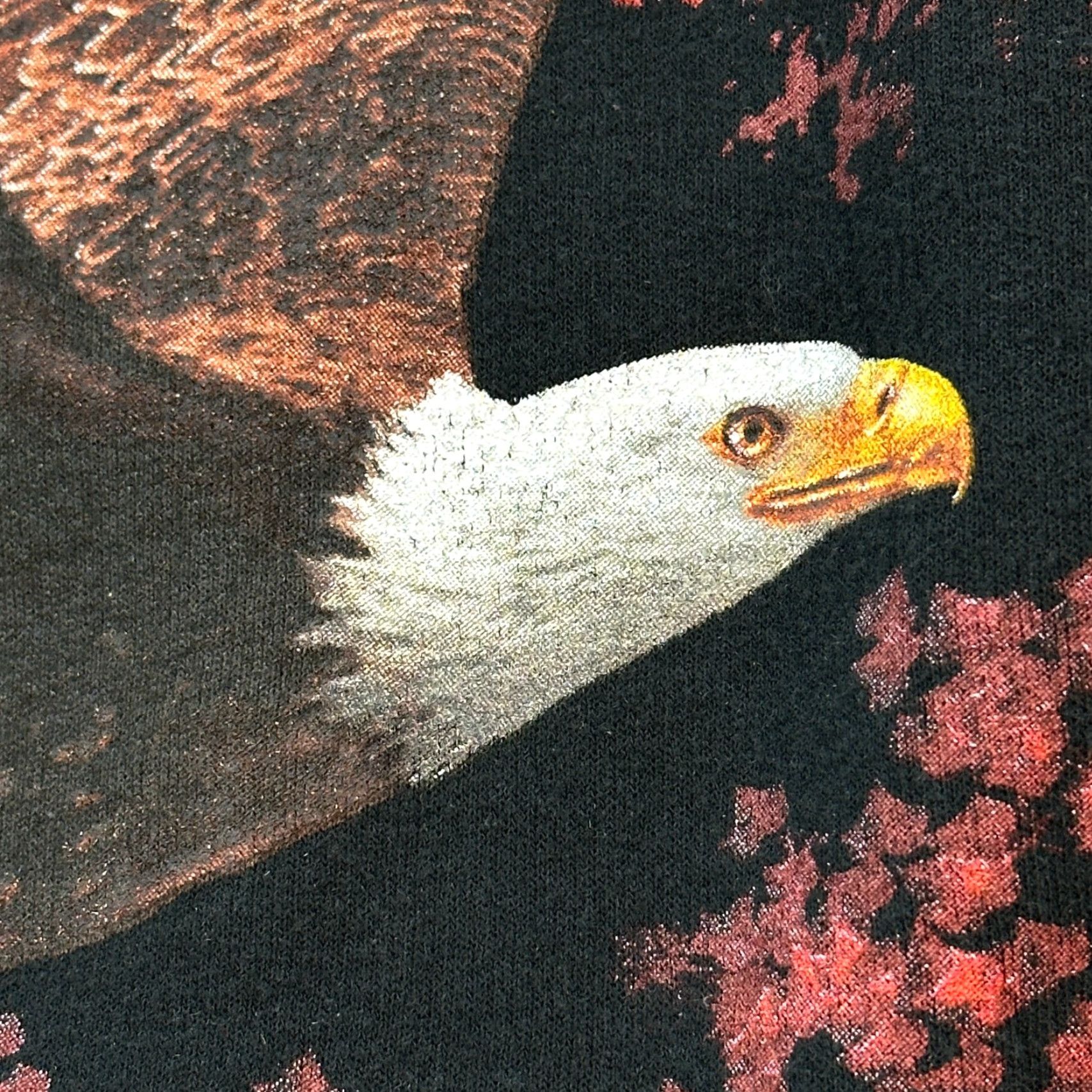 Jerzees VINTAGE Jerzees Sweatshirt Mens L Black Bald Eagle Graphic Pullover Y2K Shirt Mens Large Black Bald Eagle 90s USA Graphic Print Pullover Hoodie? Size US L / EU 52-54 / 3 - 5 Thumbnail