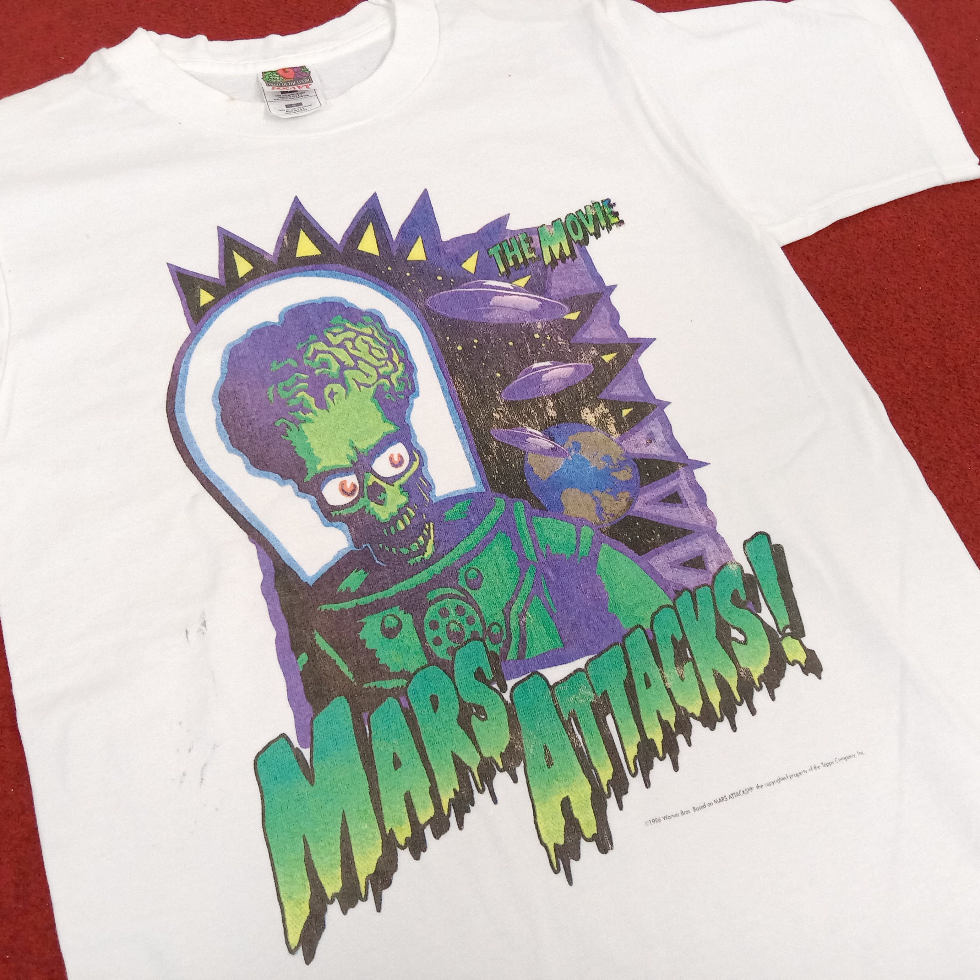 Vintage Mars Attack The Movie Center Design Vintage Tshirt Size US S / EU 44-46 / 1 - 2 Thumbnail